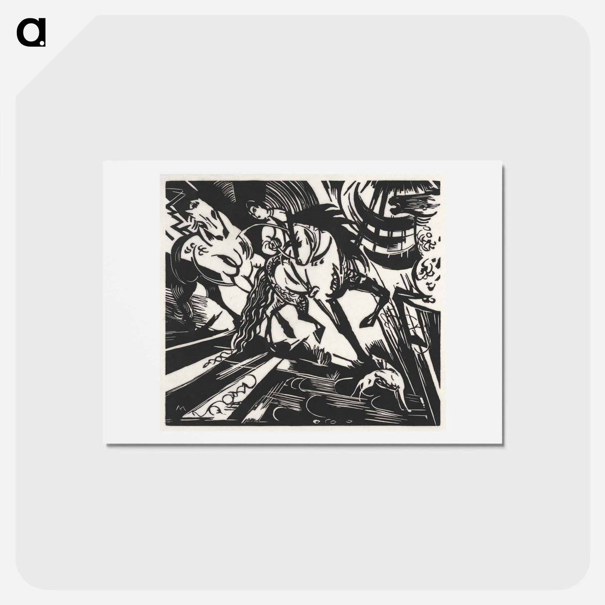 アートポストカード-The Riding School - フランツ マルク Postcard.