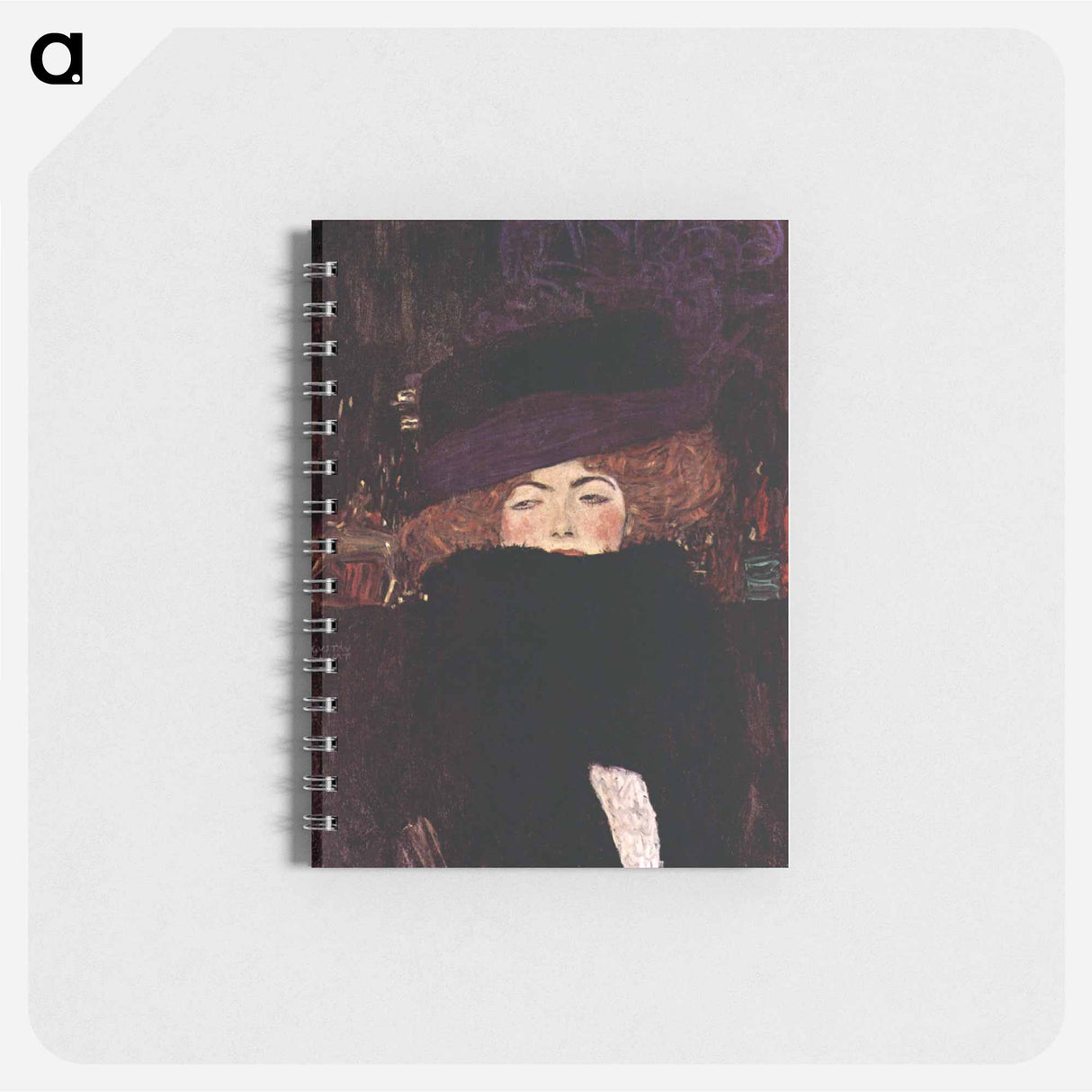 Dame mit Hut und Federboa - グスタフ クリムト Memo.