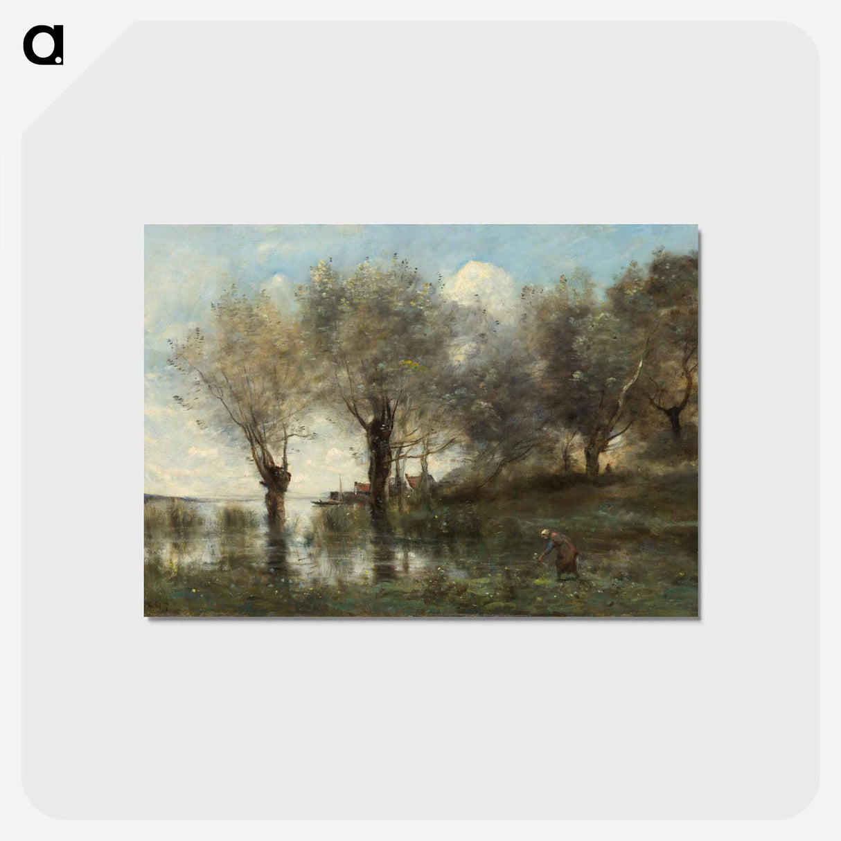 アートポストカード-A Pond in Picardy
- ジャン バティスト カミーユ コロー Postcard.