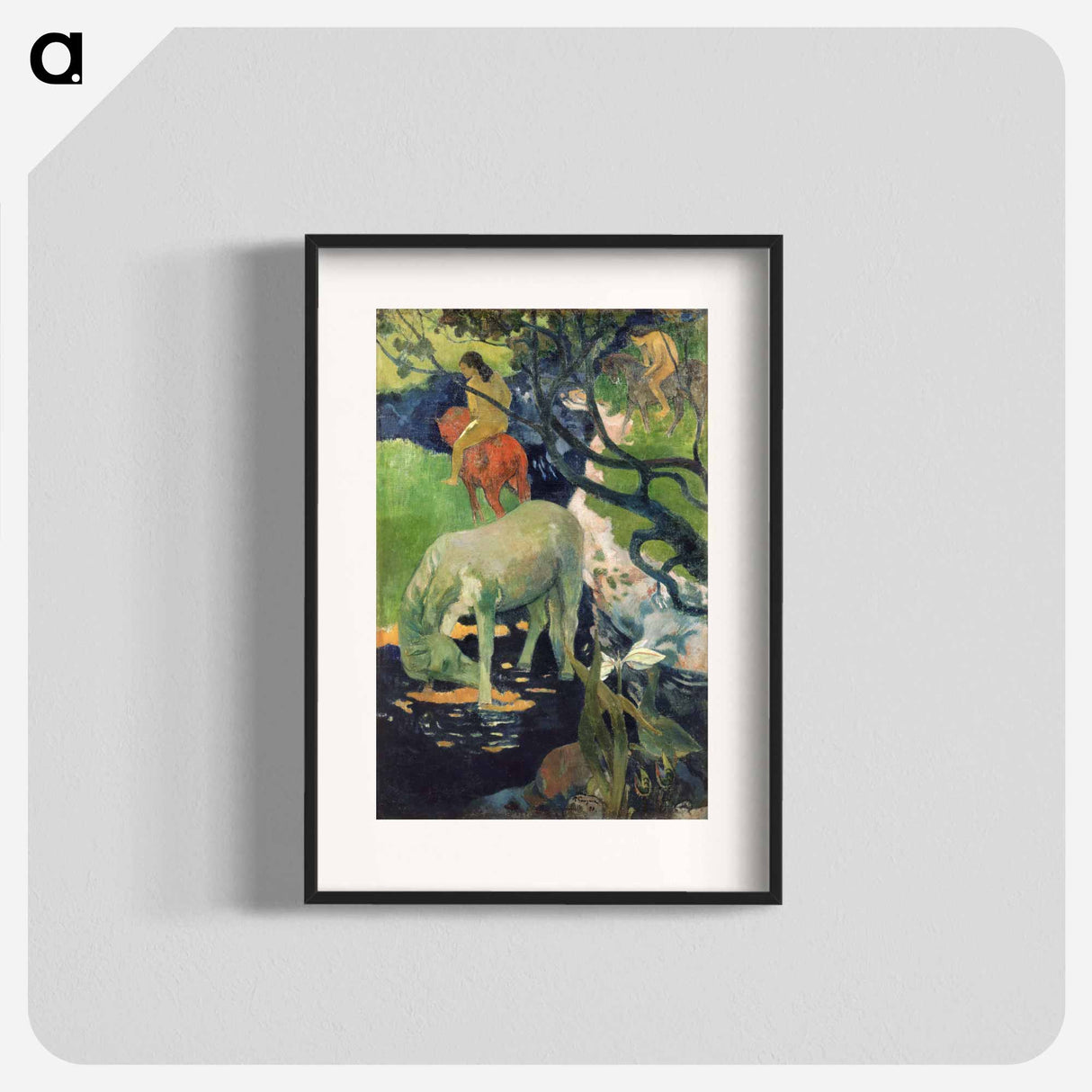 The White Horse - Paul Gauguin Poster.