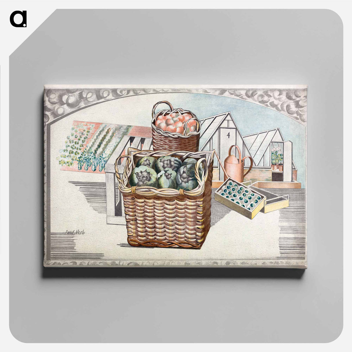 アートパネル-Fruits and Vegetables - ポール ナッシュ Canvas.