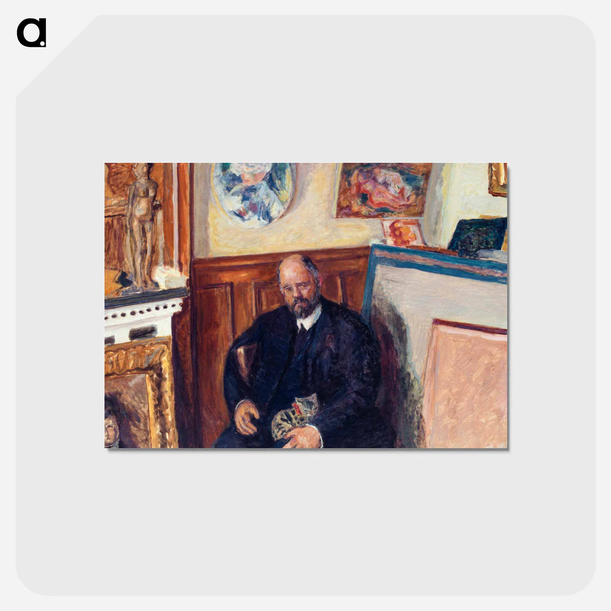 アートポストカード-Portrait of Ambroise Vollard with a Cat
- ピエール ボナール Postcard.