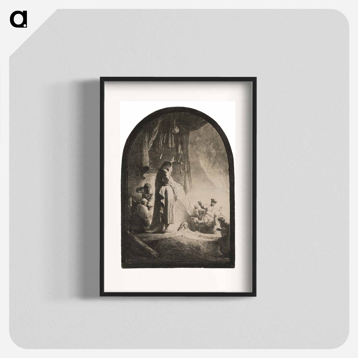 The Raising of Lazarus - レンブラント ファン レイン Poster.