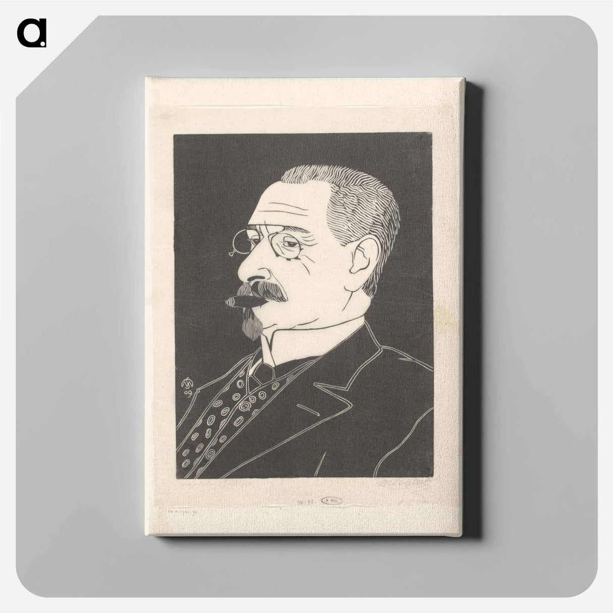 Portret van een onbekende man met sigaar
- サミュエル ジェスルン Canvas.