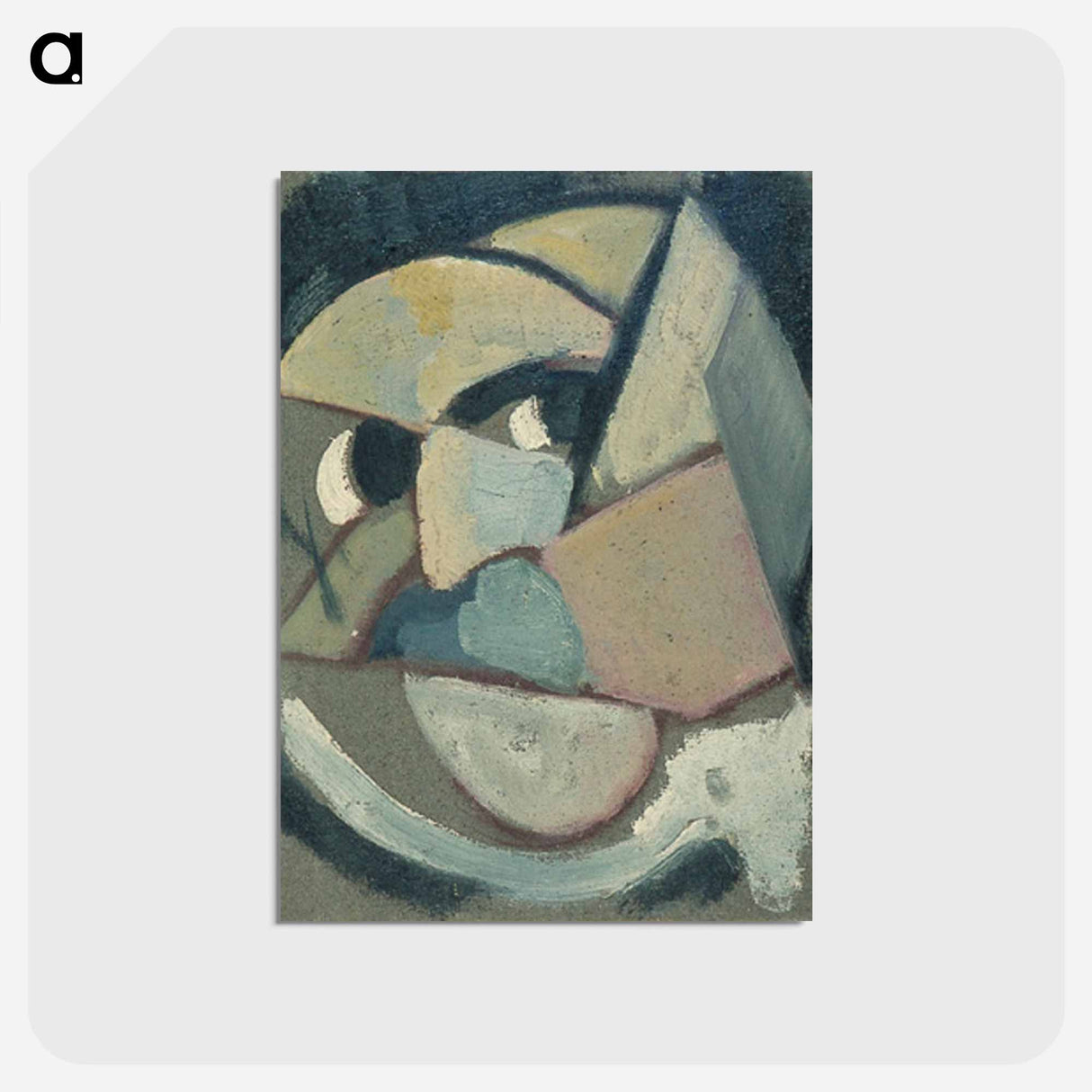 アートポストカード-Abstract portrait - テオ ファン ドゥースブルフ Postcard.
