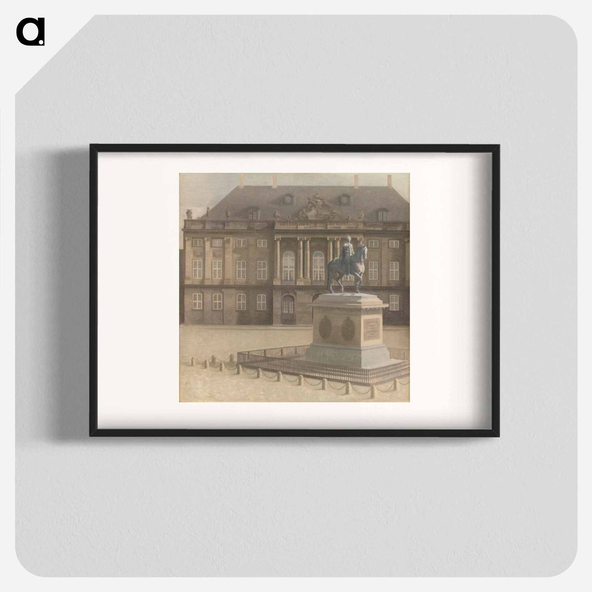 アートポスター-Amalienborg Square, Copenhagen - ヴィルヘルム ハンマースホイ Poster.