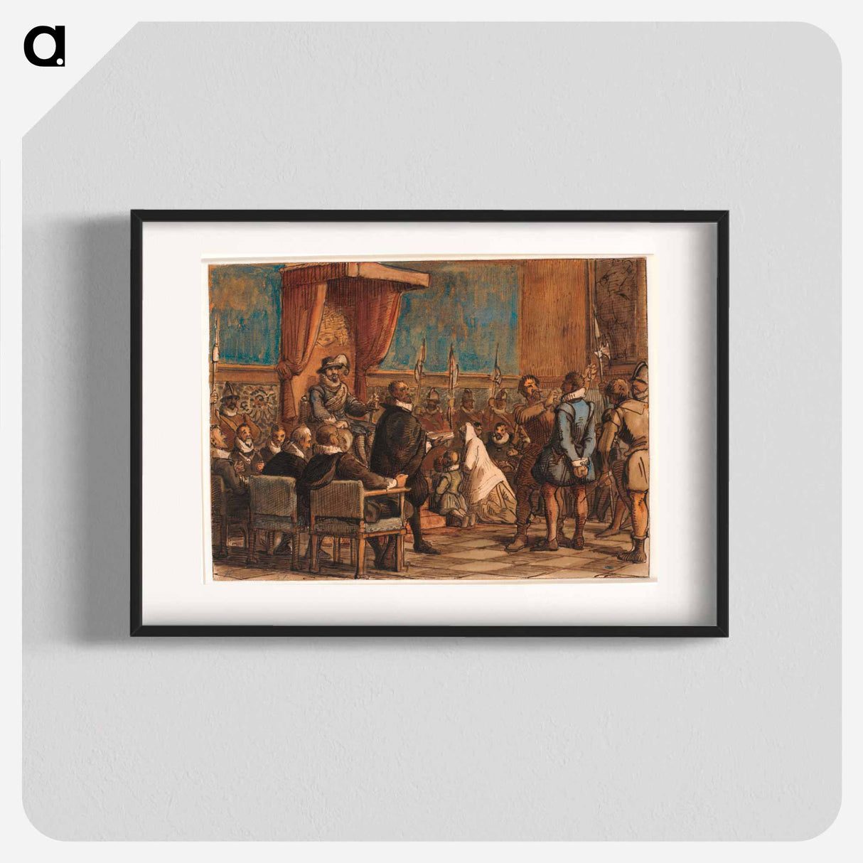 Chr.4. lets the executioner take the chain of command and the sword from the forger Christopher Rosenkrantz by Wilhelm Marstrand - Wilhelm Marstrand Poster.