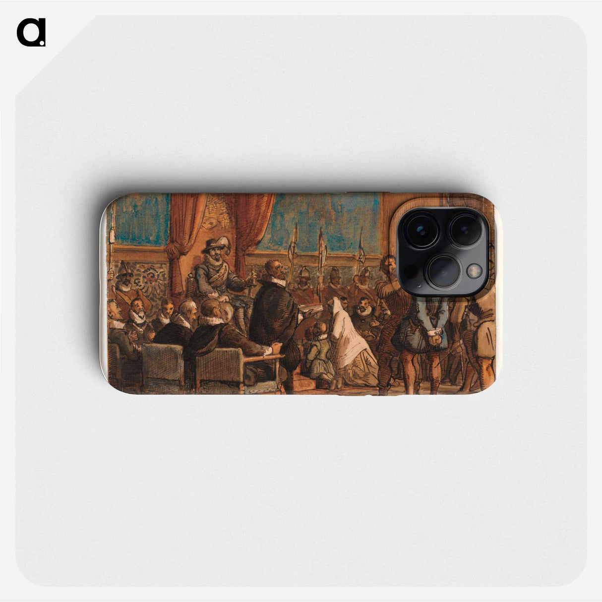 Chr.4. lets the executioner take the chain of command and the sword from the forger Christopher Rosenkrantz by Wilhelm Marstrand - Wilhelm Marstrand Phone Case.