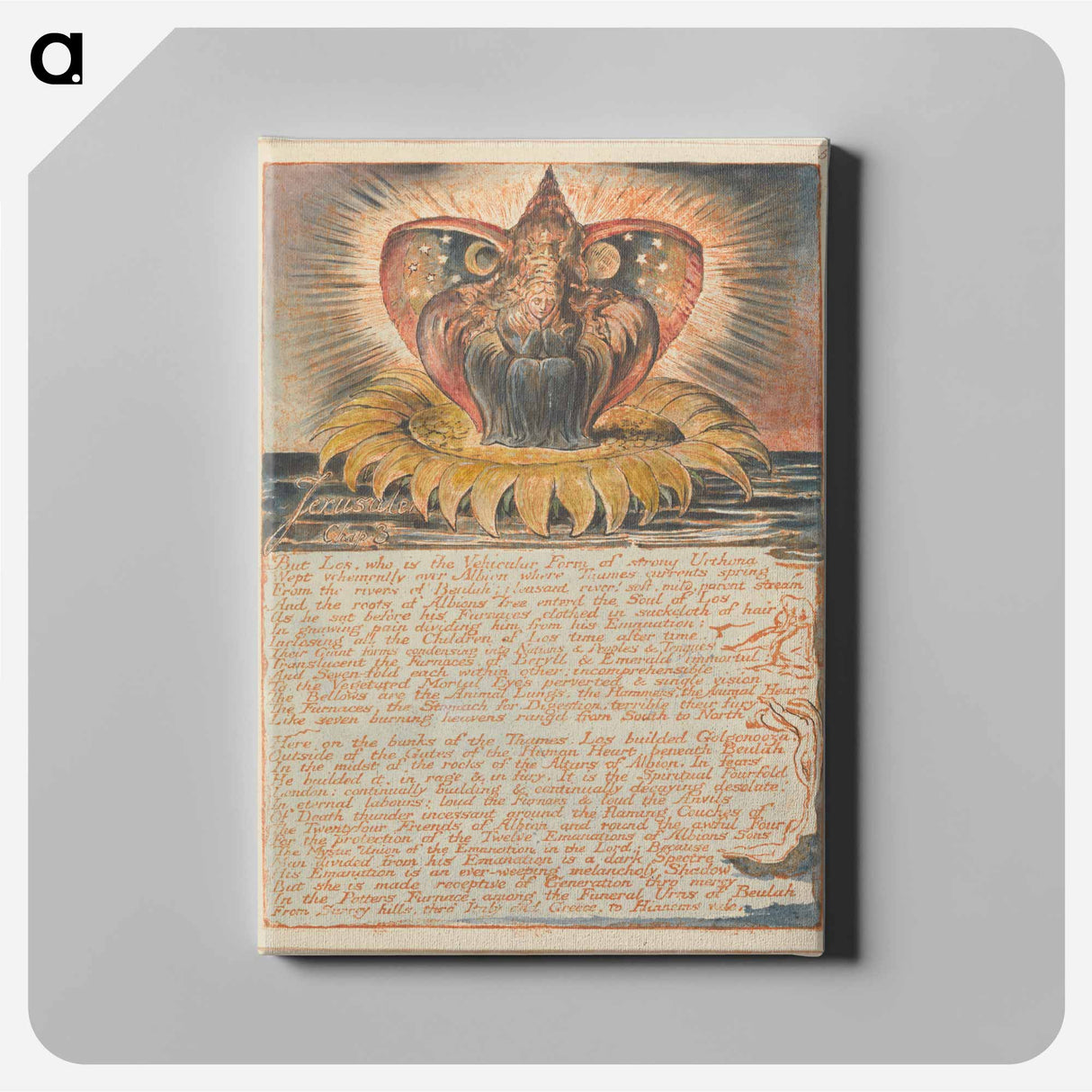 アートパネル-Jerusalem, Plate 53 - ウィリアム ブレイク Canvas.