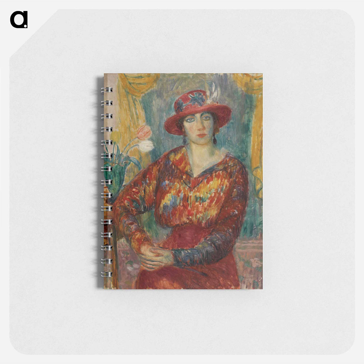 Woman in Red Blouse with Tulips - ウィリアム ジェームス グラッケンズ Memo.