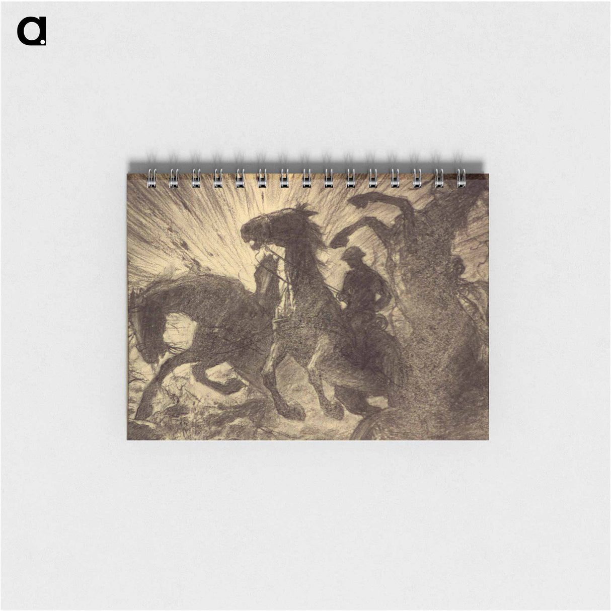 Horses charging over battlefield - ウワディスワフ テオドール ベンダ Memo.