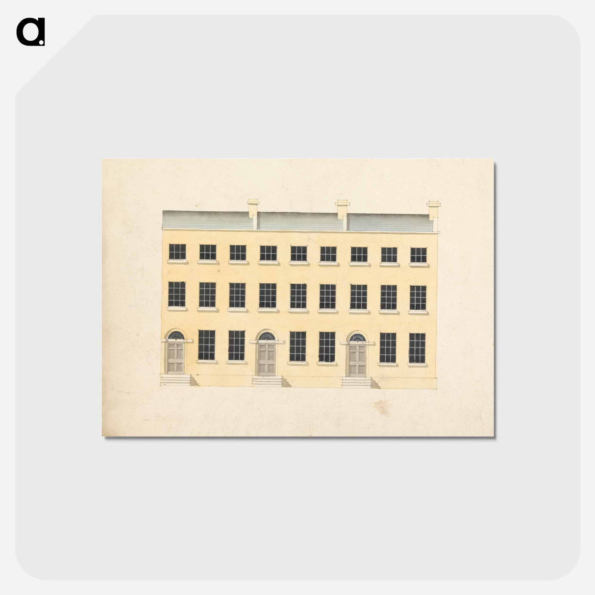 アートポストカード-Design for a London Townhouse: Elevation
- イェール大学アートギャラリー Postcard.