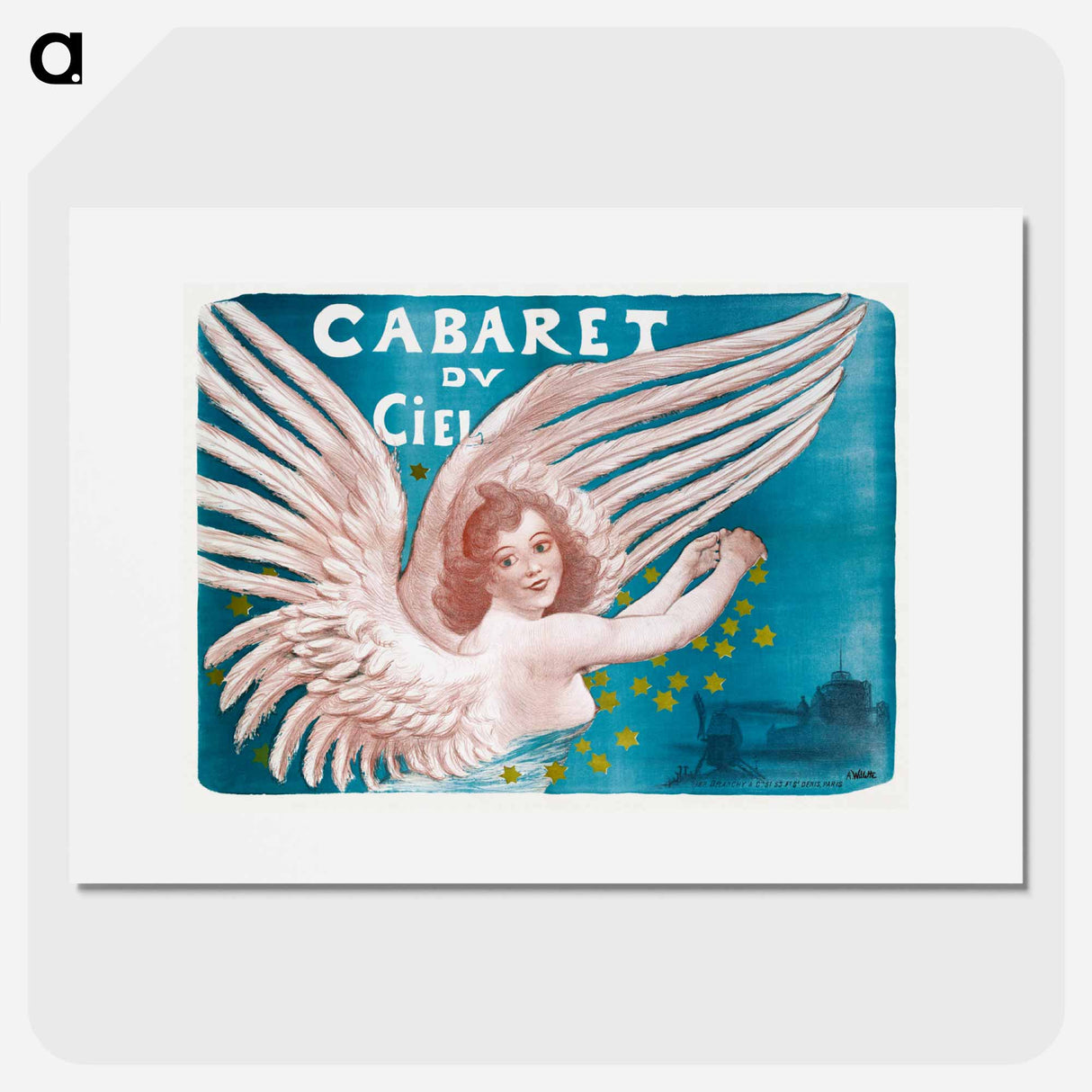 Cabaret du Ciel - アドルフ レオン ウィレット Poster.
