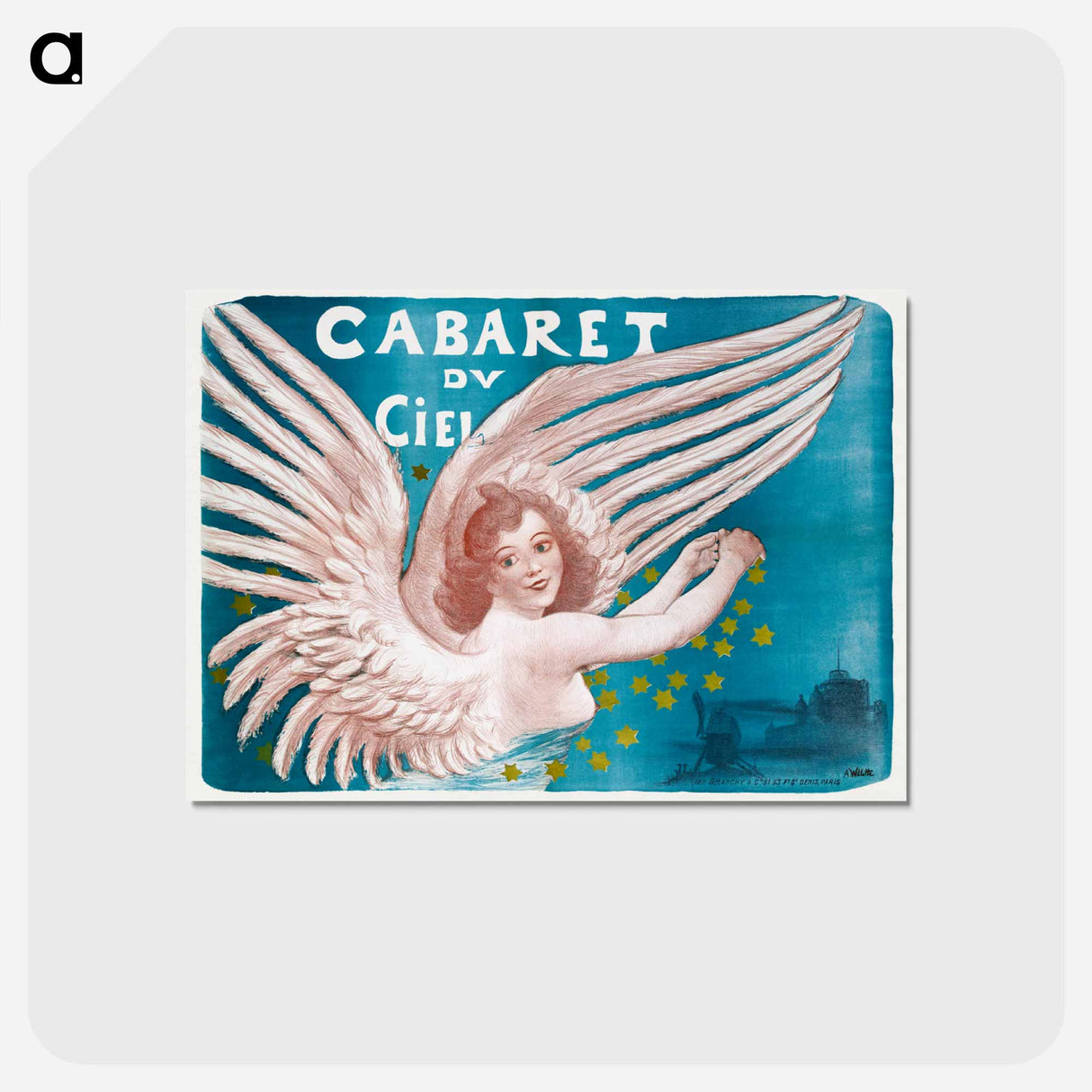 アートポストカード-Cabaret du Ciel - アドルフ レオン ウィレット Postcard.