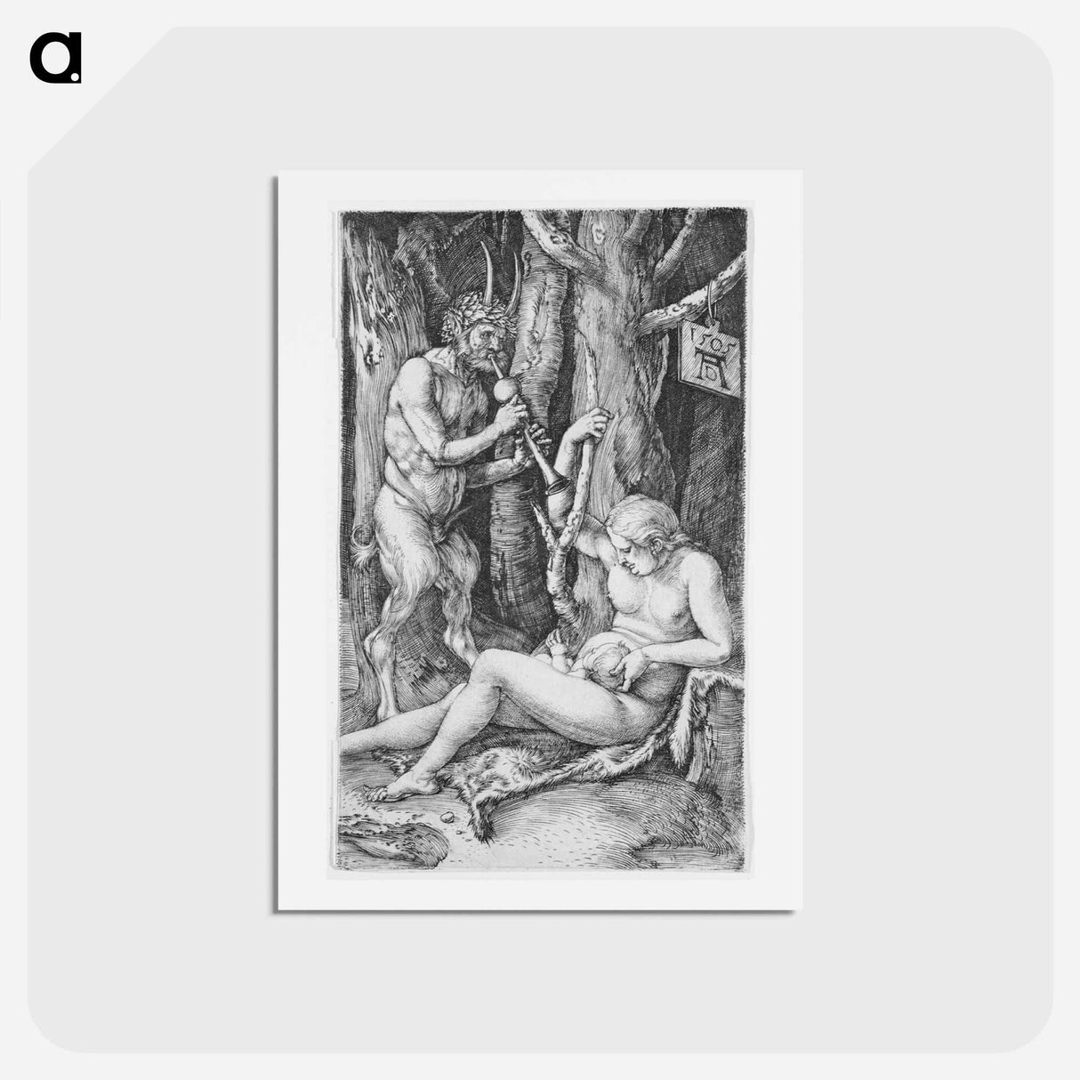 アートポストカード-Satyr Family - アルブレヒト デューラー Postcard.