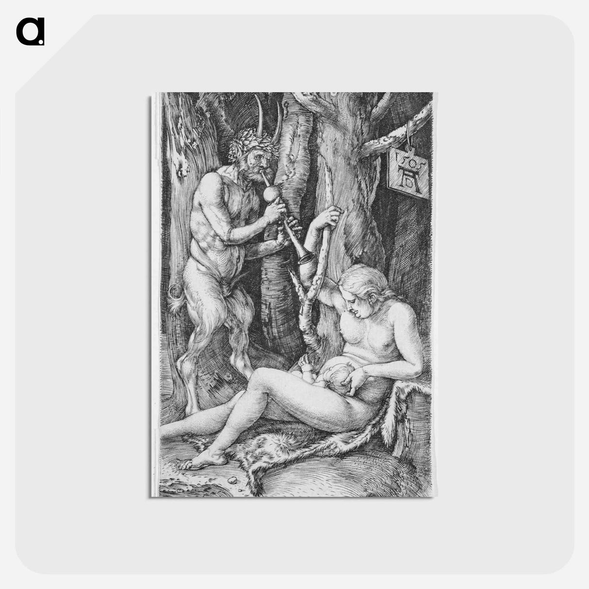 アートポストカード-Satyr Family - アルブレヒト デューラー Postcard.