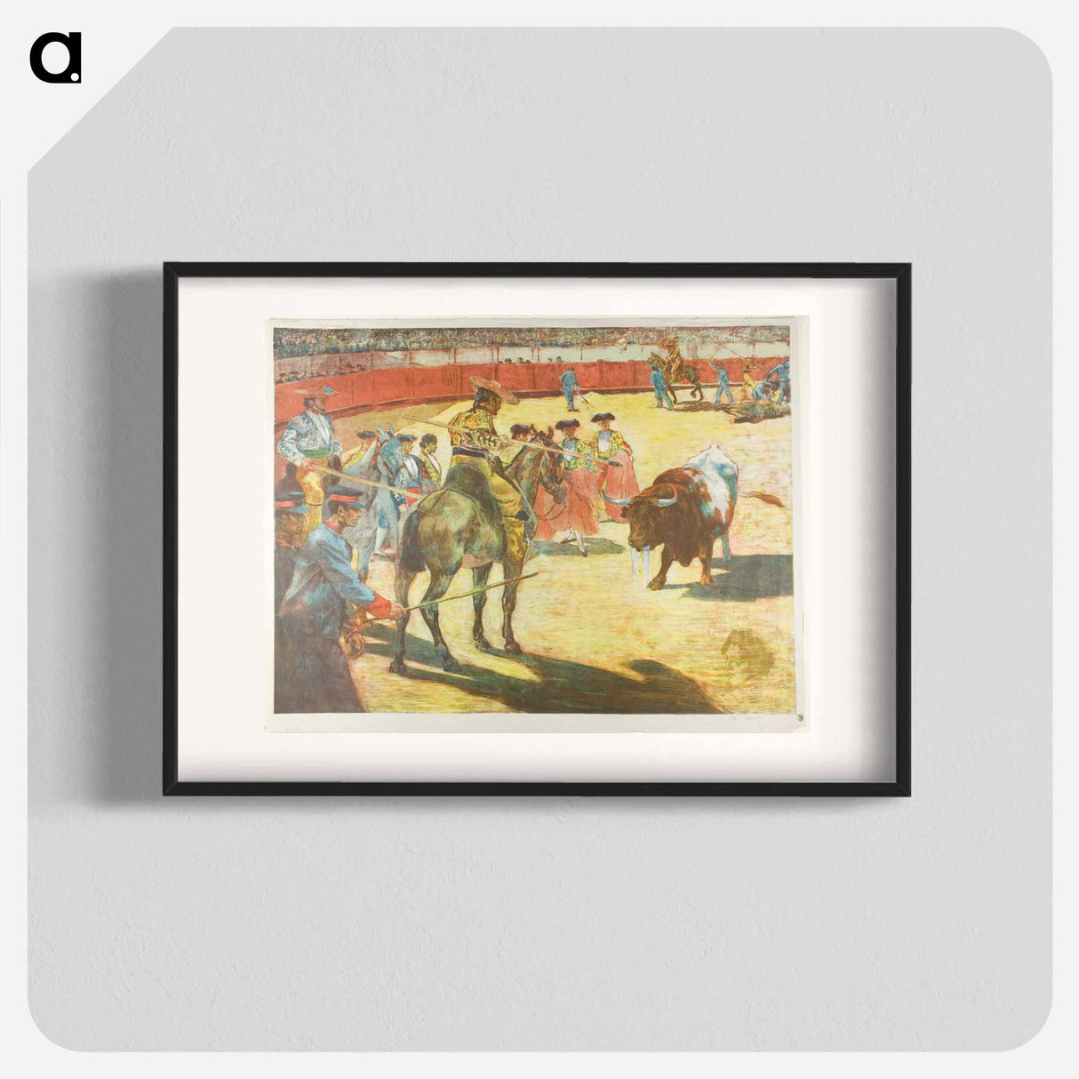 アートポスター-Bull-Fight - アレクサンドル ルノア Poster.