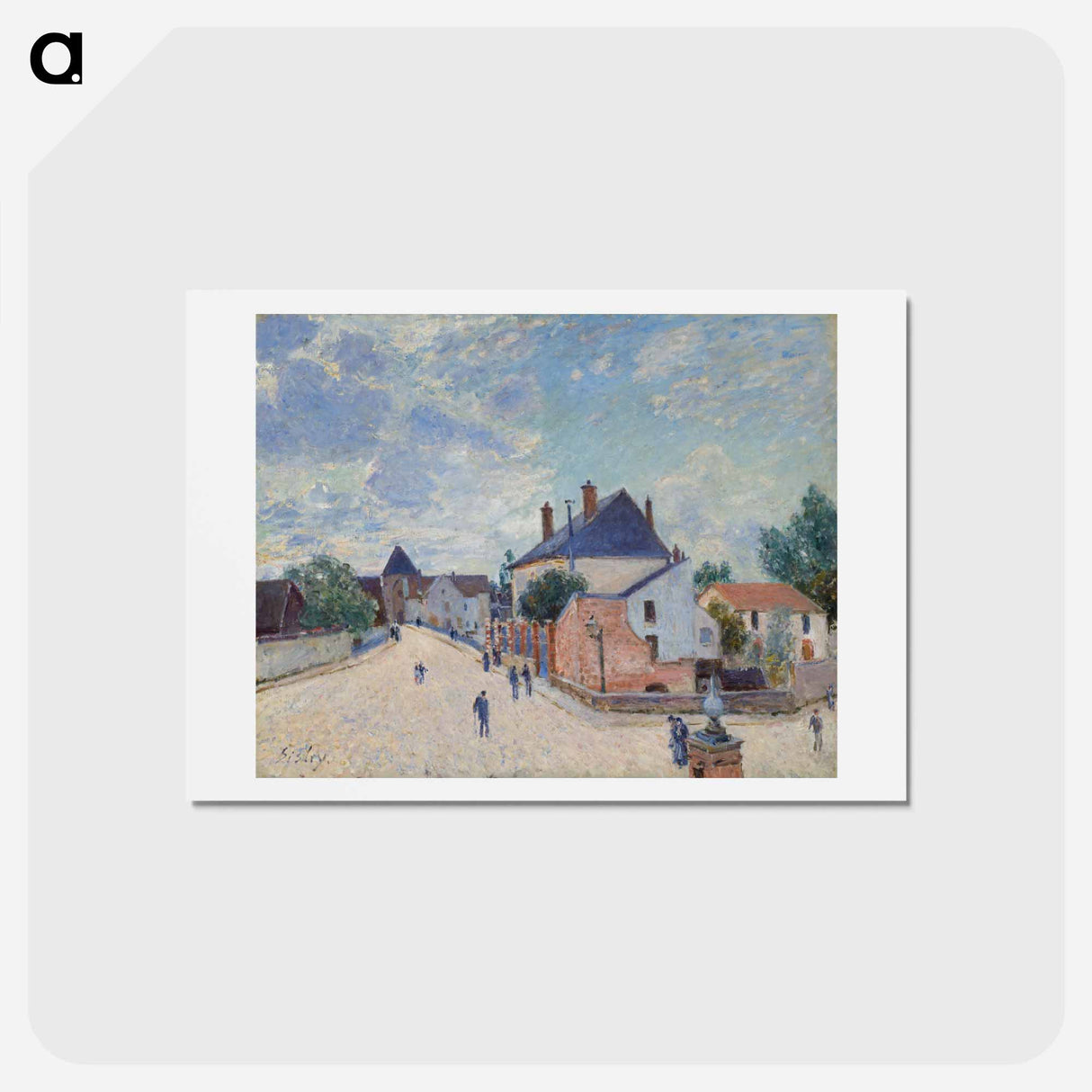 アートポストカード-Street in Moret - アルフレッド シスレー Postcard.