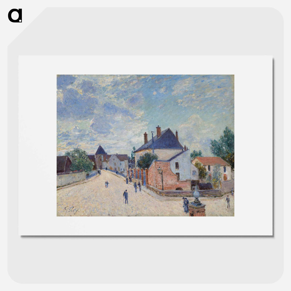 Street in Moret - アルフレッド シスレー Poster.