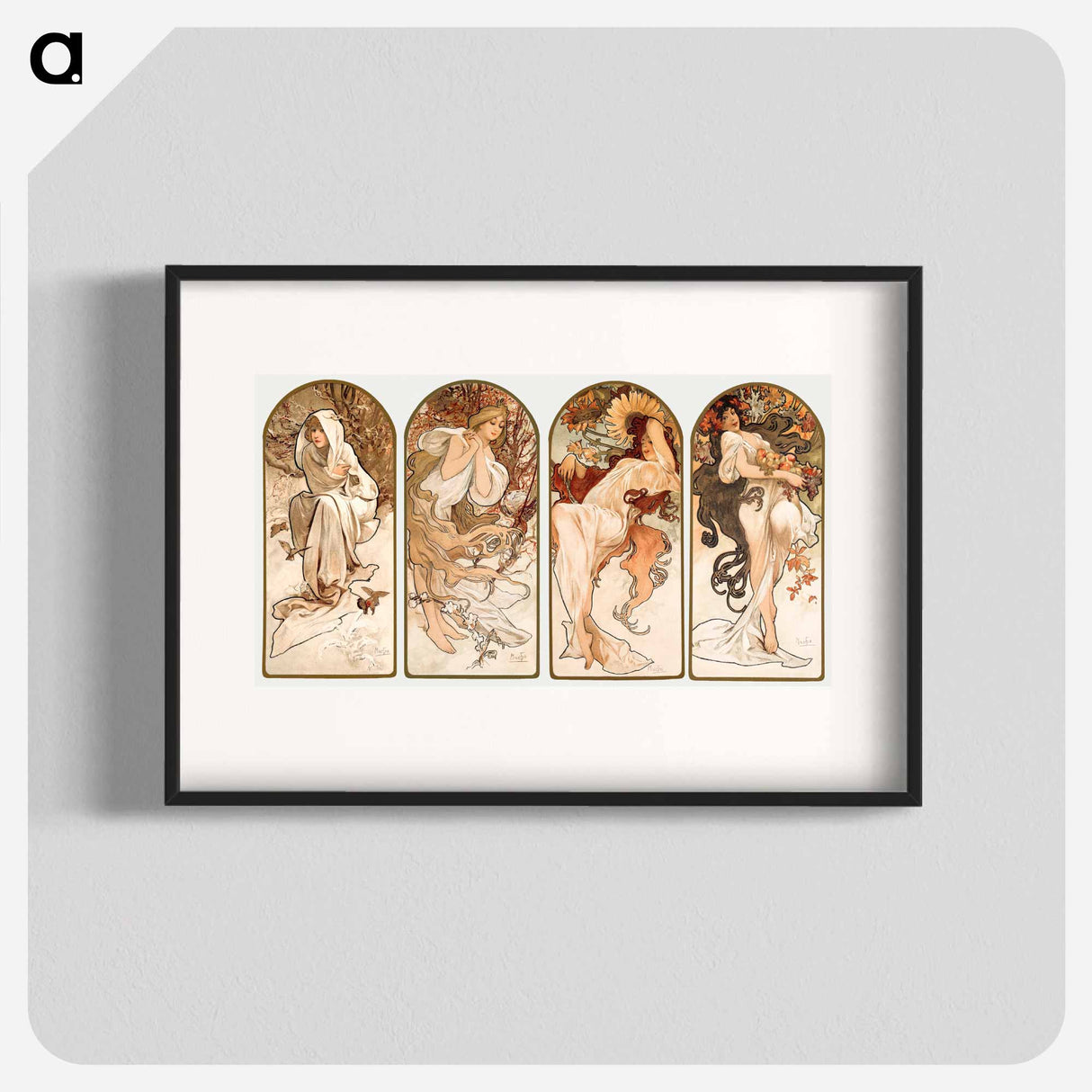 The Seasons - Alphonse Mucha Poster.