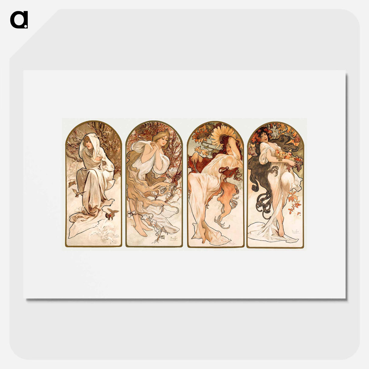 The Seasons - Alphonse Mucha Poster.