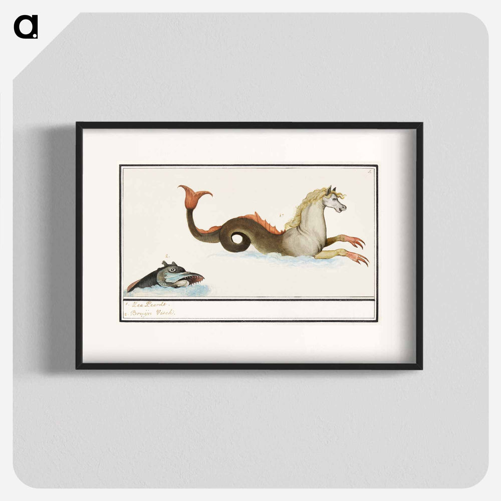 Hippocampus and fish - アンセルムス ボエティウス デ ブート Poster.
