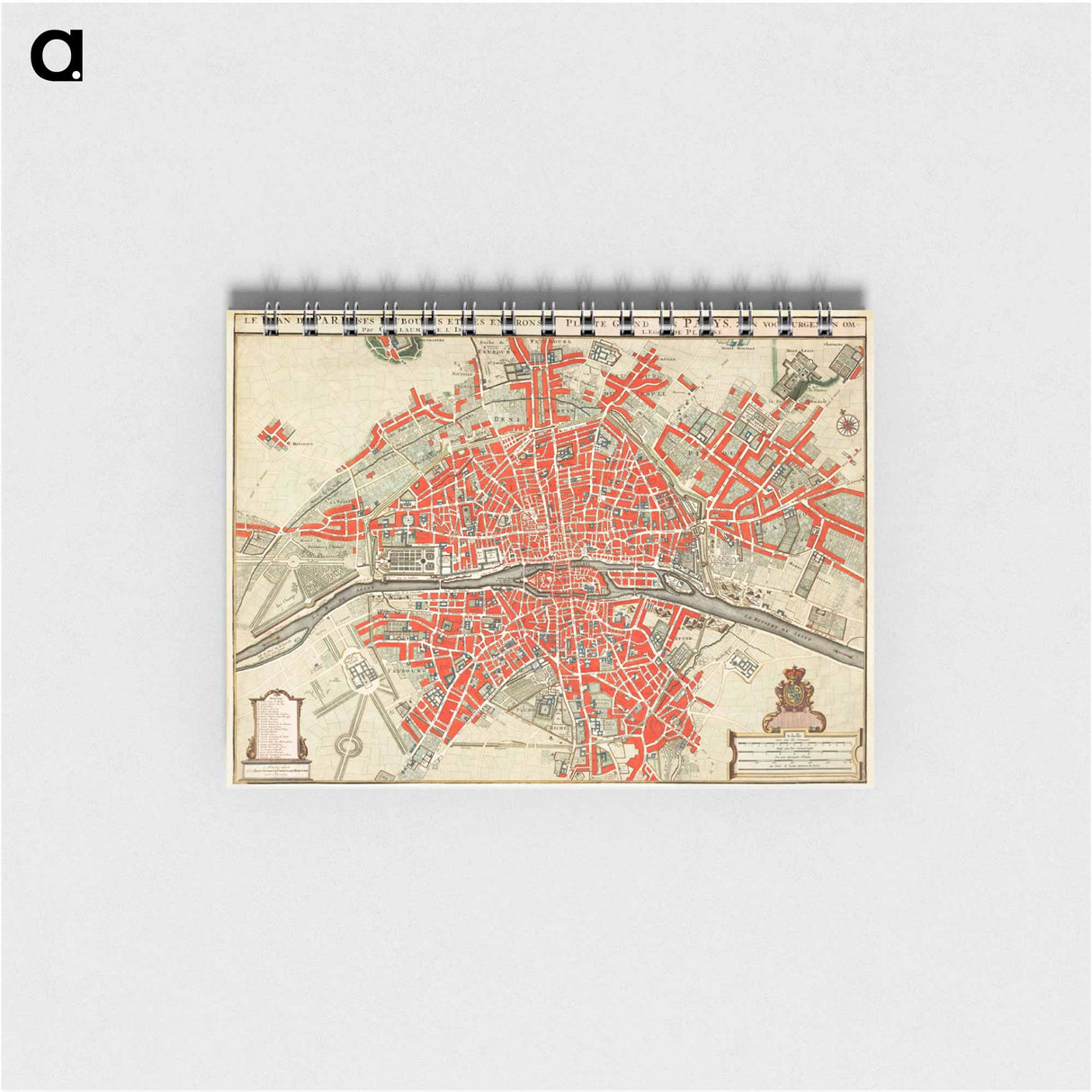 Plattegrond van Parijs - アンティーク地図 Memo.