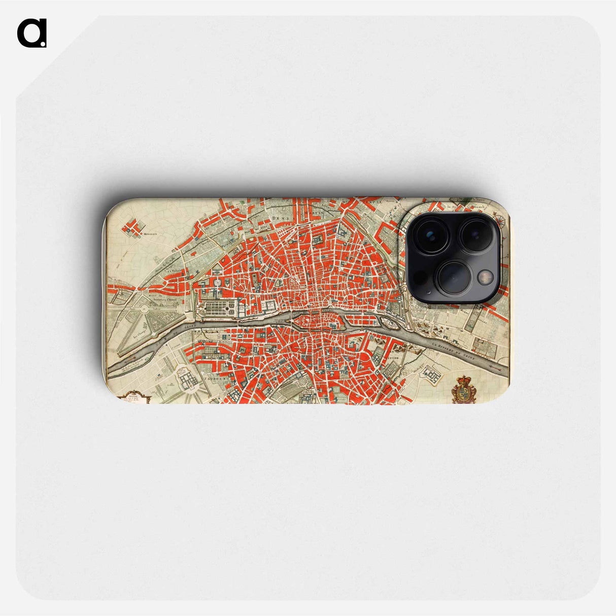 Plattegrond van Parijs - アンティーク地図 Phone Case.