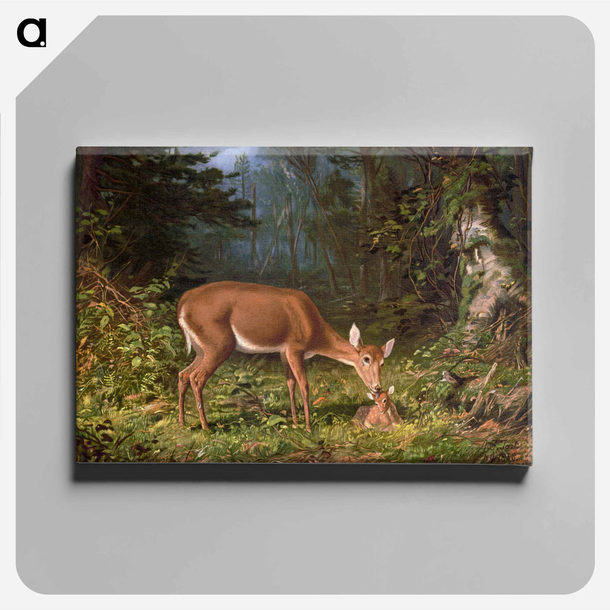 Maternal love - アーサー フィッツウィリアム テイト Canvas.