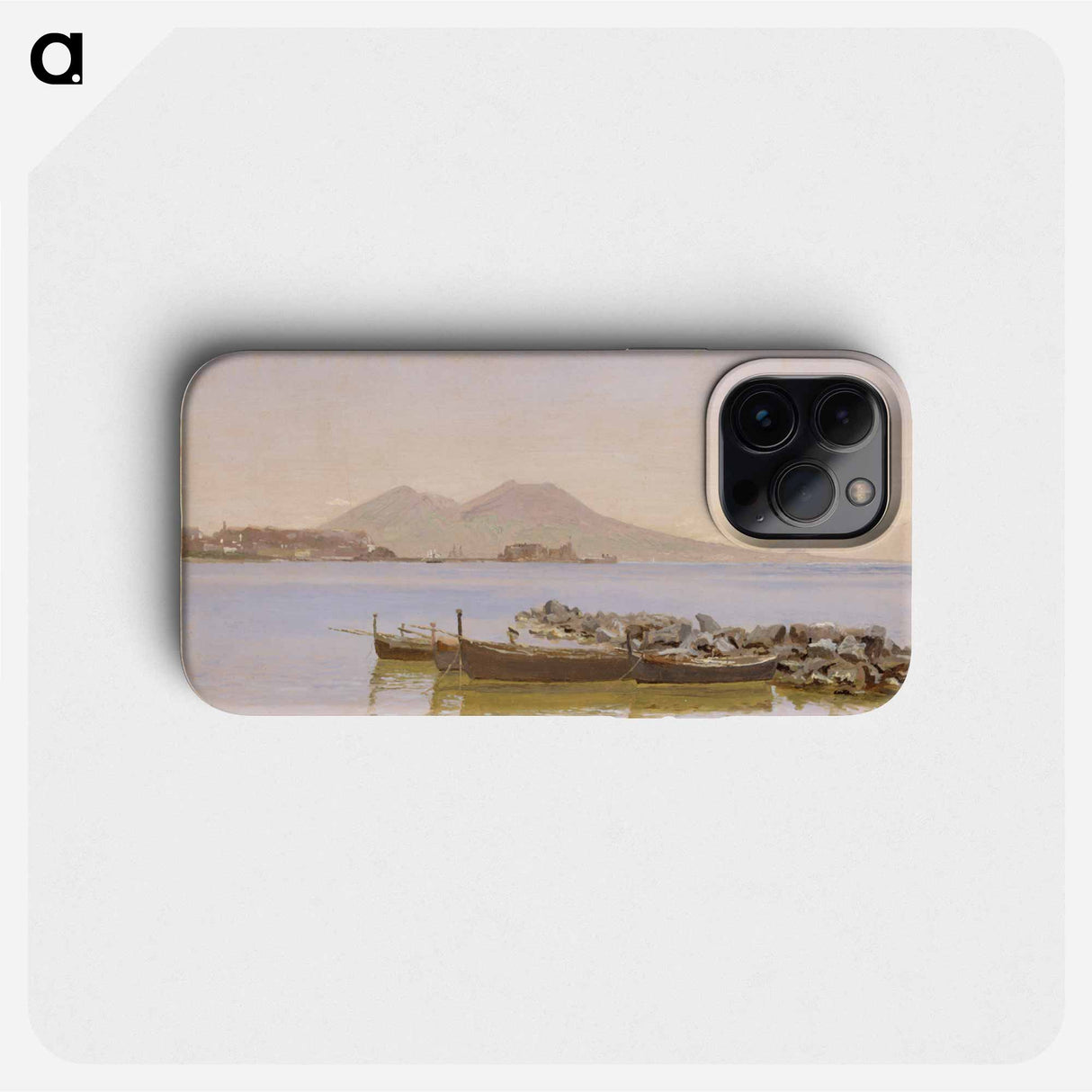 Part of the bay of Naples with Vesuvius in the background - クリステン ケプケ Phone Case.