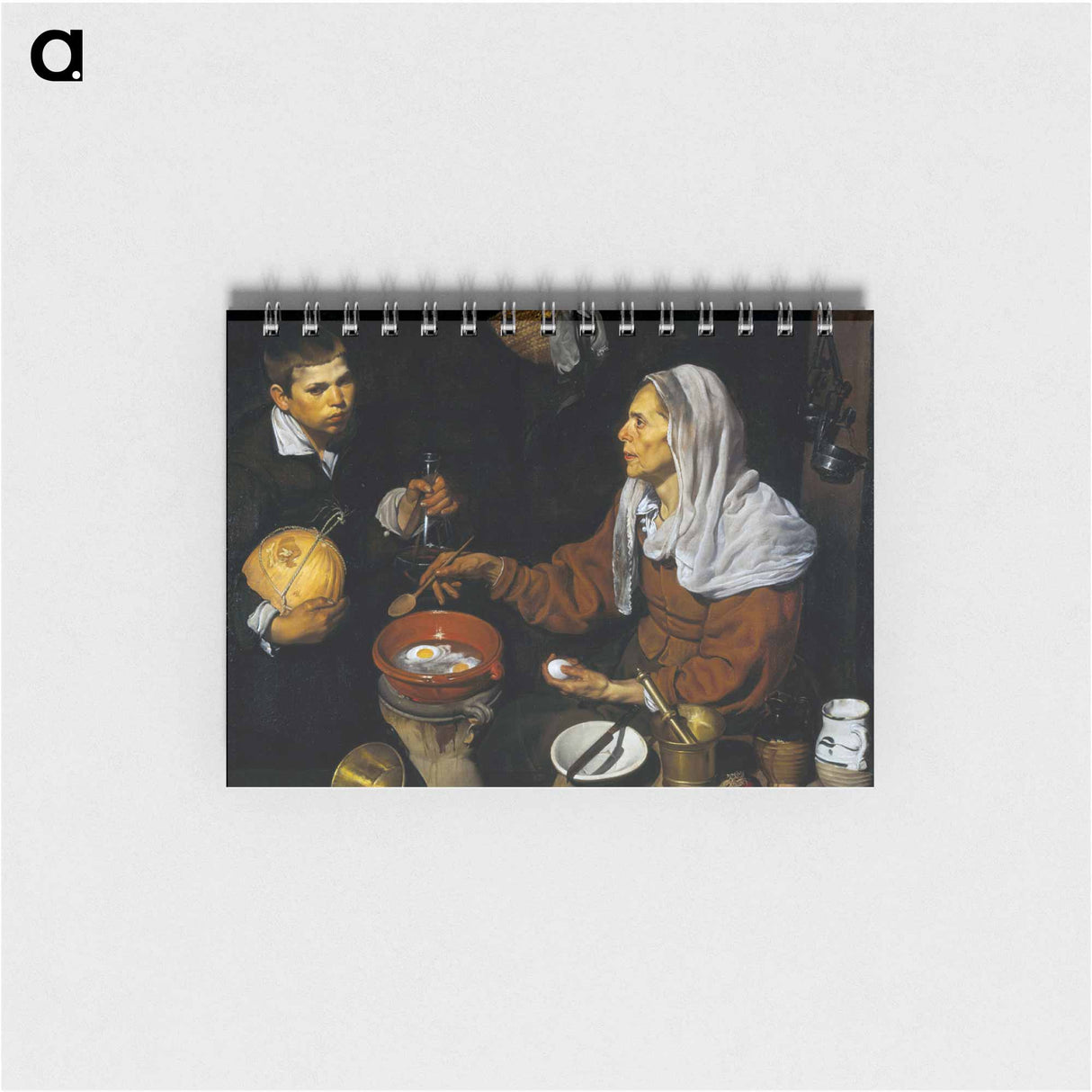 アートメモ帳-An Old Woman Cooking Eggs - ディエゴ ベラスケス Memo.
