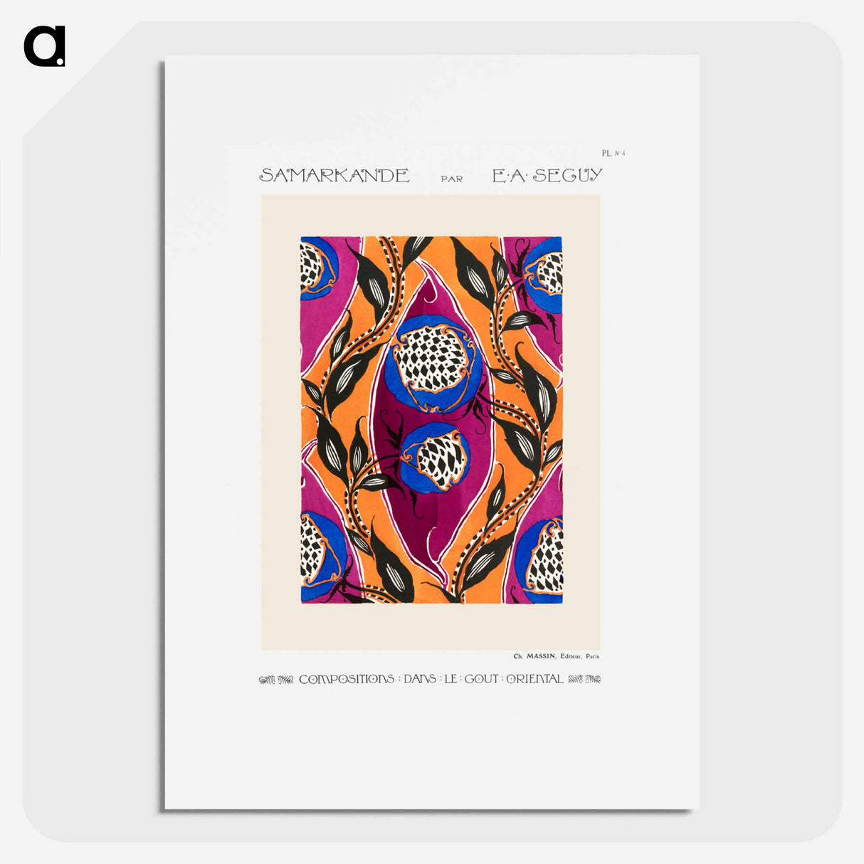 Samarkande: 20 Color Compositions in the Oriental Style - E.A.セギー Poster.