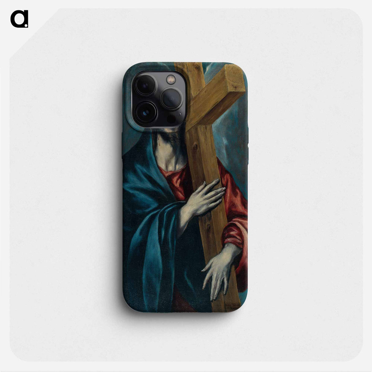 Jesucristo cargando con la cruz y con la mirada puesta en el cielo - エル グレコ Phone Case.