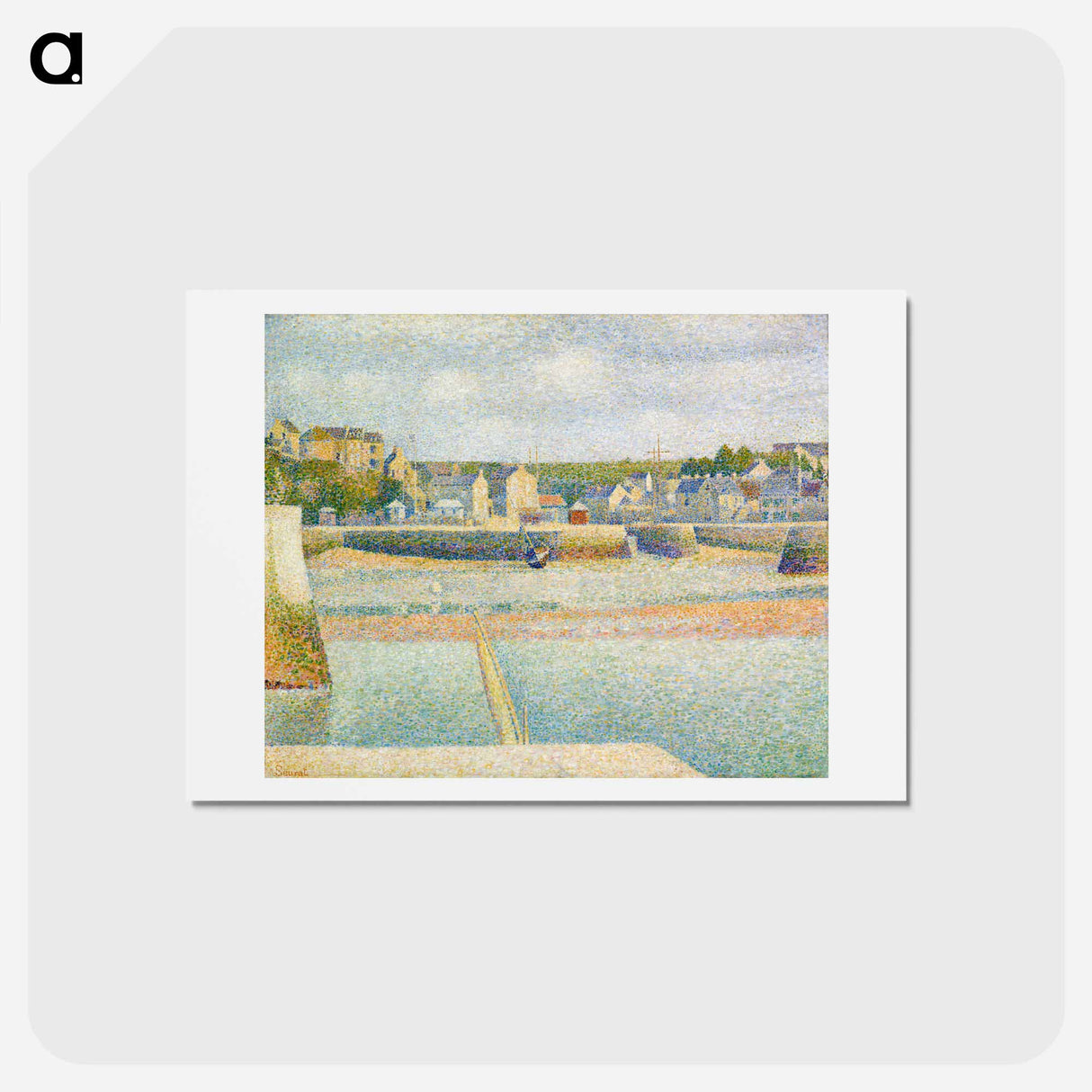 アートポストカード-The Outer Harbor - ジョルジュ スーラ Postcard.