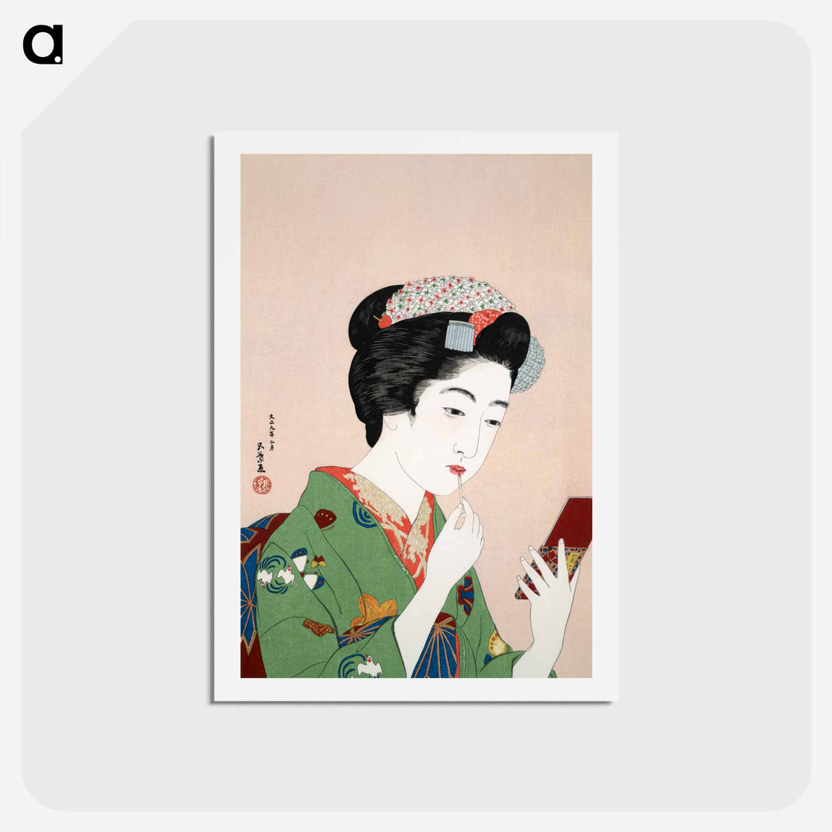 アートポストカード-Woman Applying Rouge
- 橋口 五葉 Postcard.