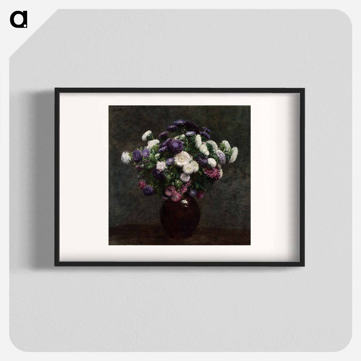 Asters in a Vase - アンリ ファンタン ラトゥール Poster.