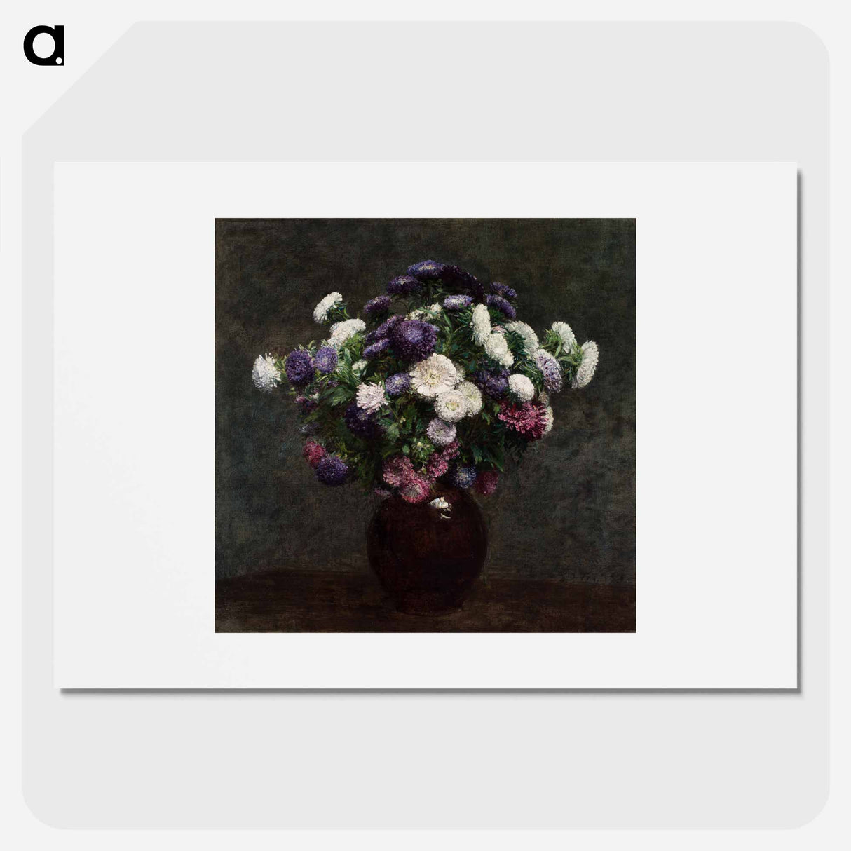 Asters in a Vase - アンリ ファンタン ラトゥール Poster.