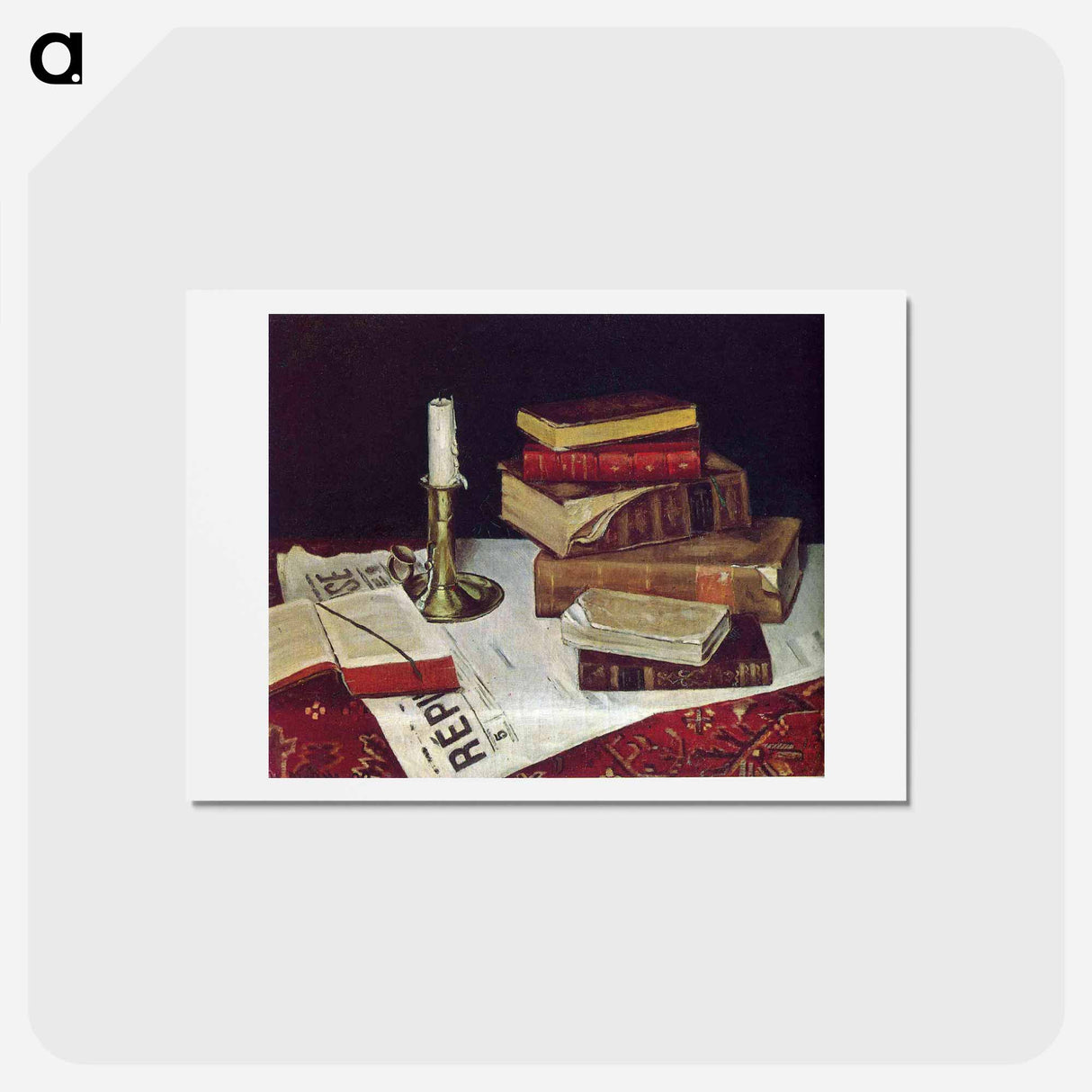 アートポストカード-Still Life with Books and Candle - アンリ マティス Postcard.