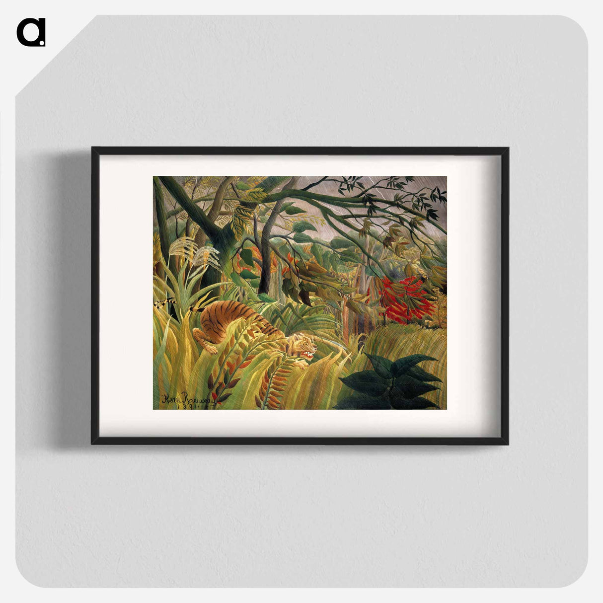 Tiger in a Tropical Storm - Henri Rousseau Poster.