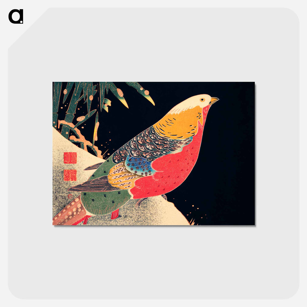 アートポストカード-Golden Pheasant in the Snow
- 伊藤若冲 Postcard.