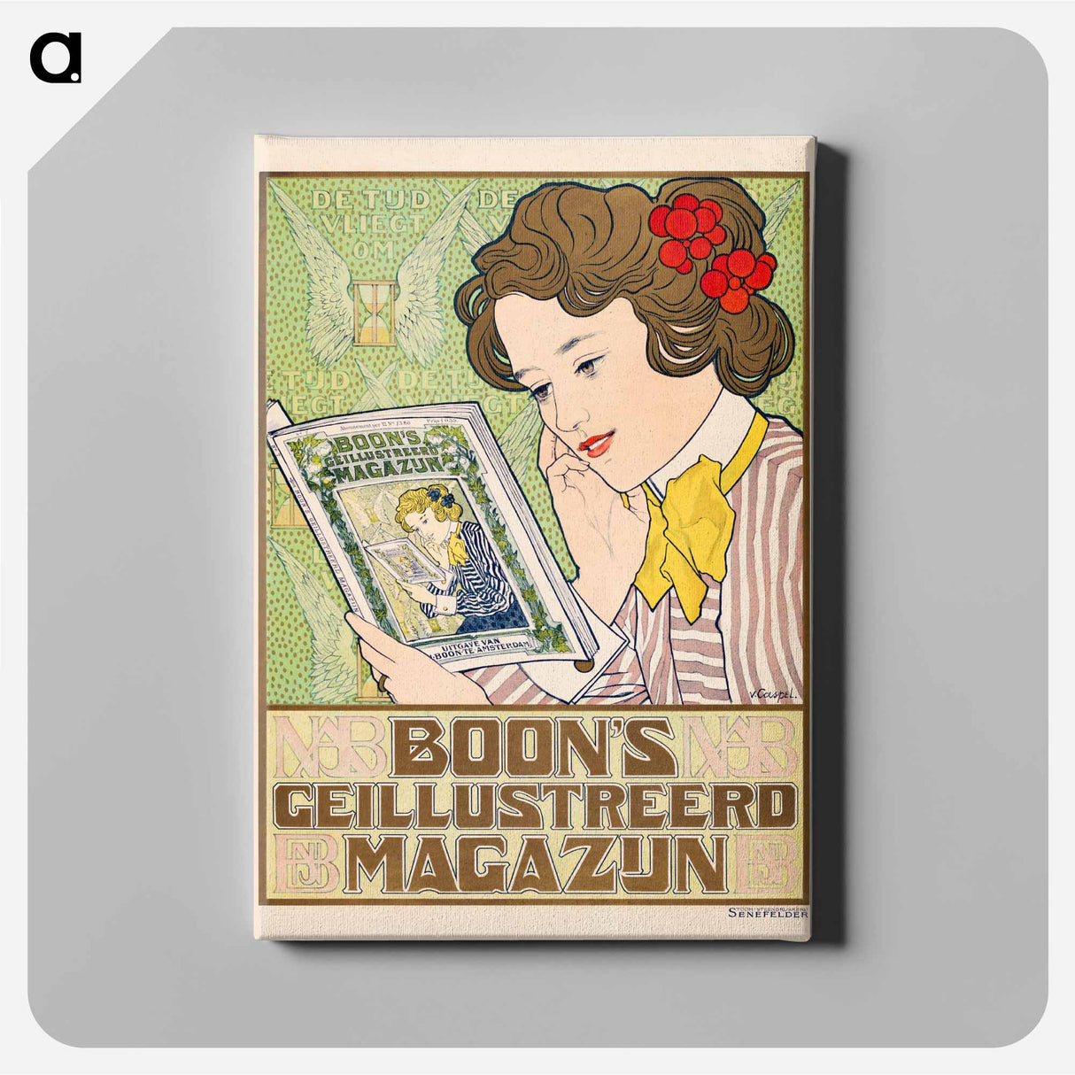 アートパネル-Affiche voor Boon's Geïllustreerd Magazijn by Johann Georg van Caspel - ヨハン ヘオルフ ファン カスペル Canvas.
