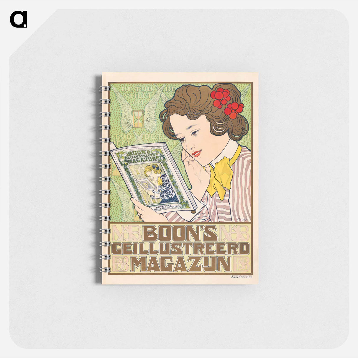 アートメモ帳-Affiche voor Boon's Geïllustreerd Magazijn by Johann Georg van Caspel - ヨハン ヘオルフ ファン カスペル Memo.