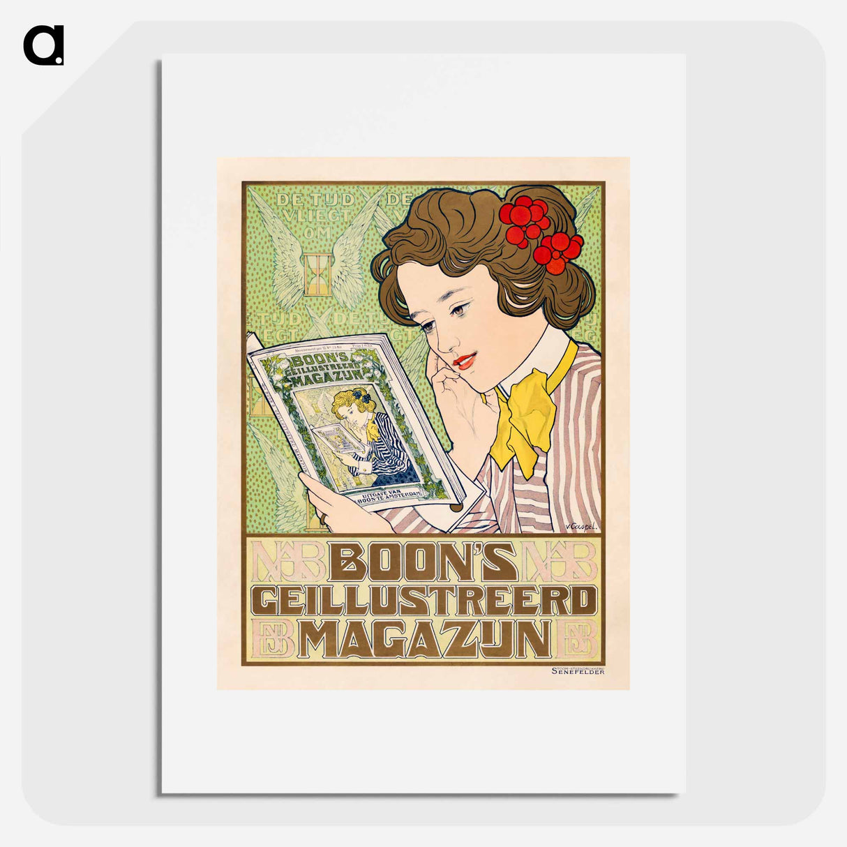 アートポスター-Affiche voor Boon's Geïllustreerd Magazijn by Johann Georg van Caspel - ヨハン ヘオルフ ファン カスペル Poster.