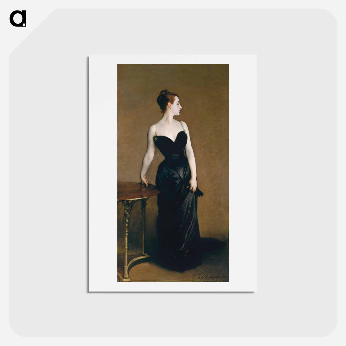 アートポストカード-Madame X - ジョン シンガー サージェント Postcard.