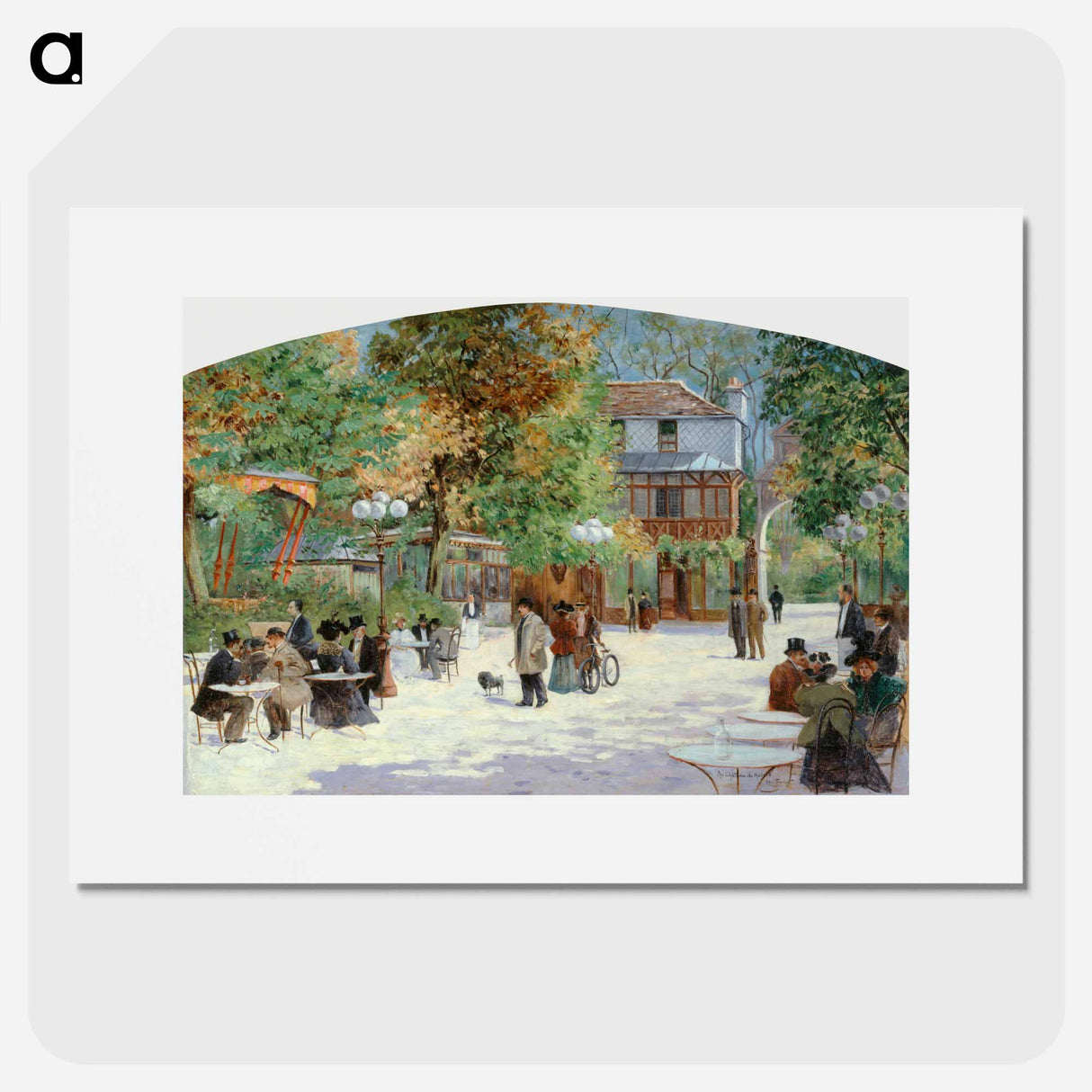 アートポスター-At the Chalet du Château de Madrid, in the Bois de Boulogne - ルイ アベル トルシェ Poster.