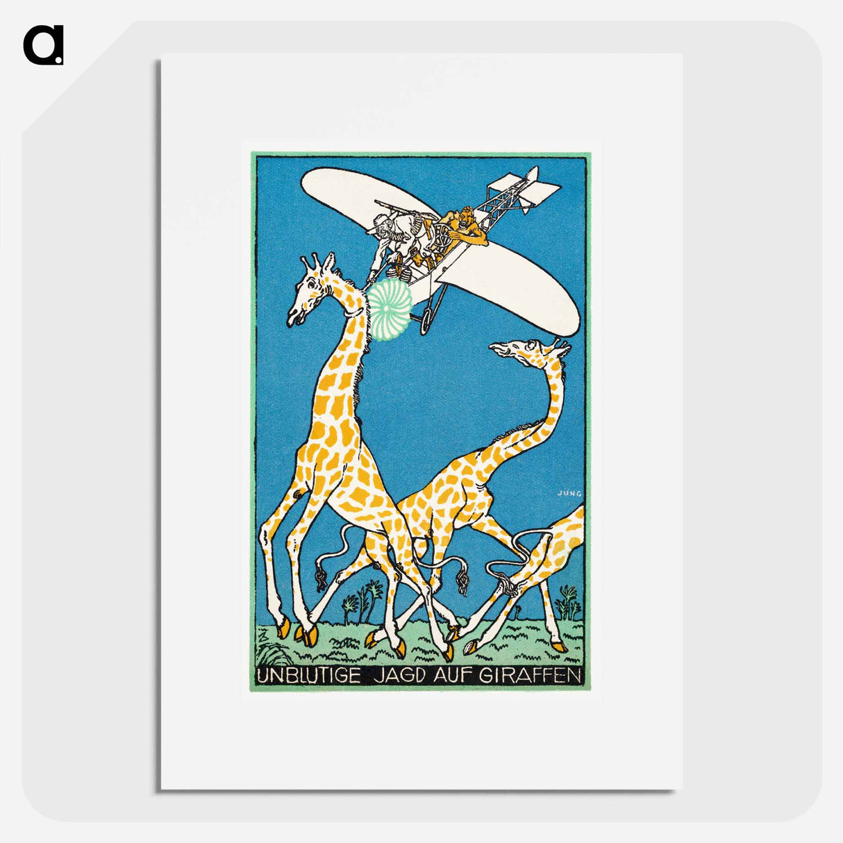 アートポスター-Bloodless Giraffe Hunt - モリツ ユング Poster.