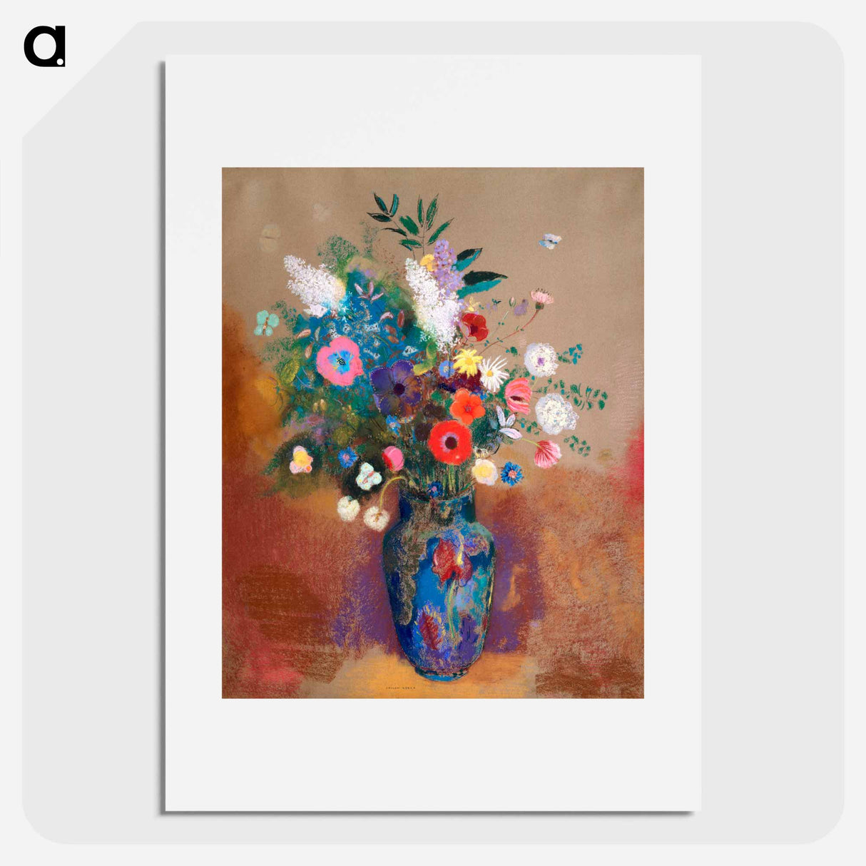 アートポスター-Bouquet of Flowers - オディロン ルドン Poster.