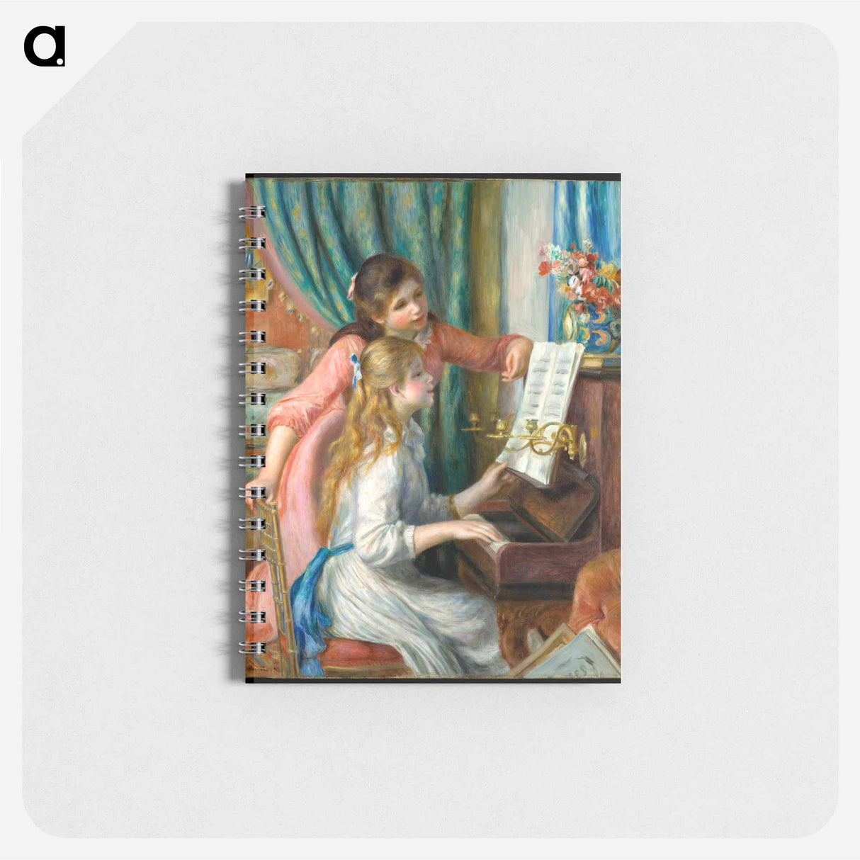 Two Young Girls at the Piano - ピエール オーギュスト ルノワール Memo.