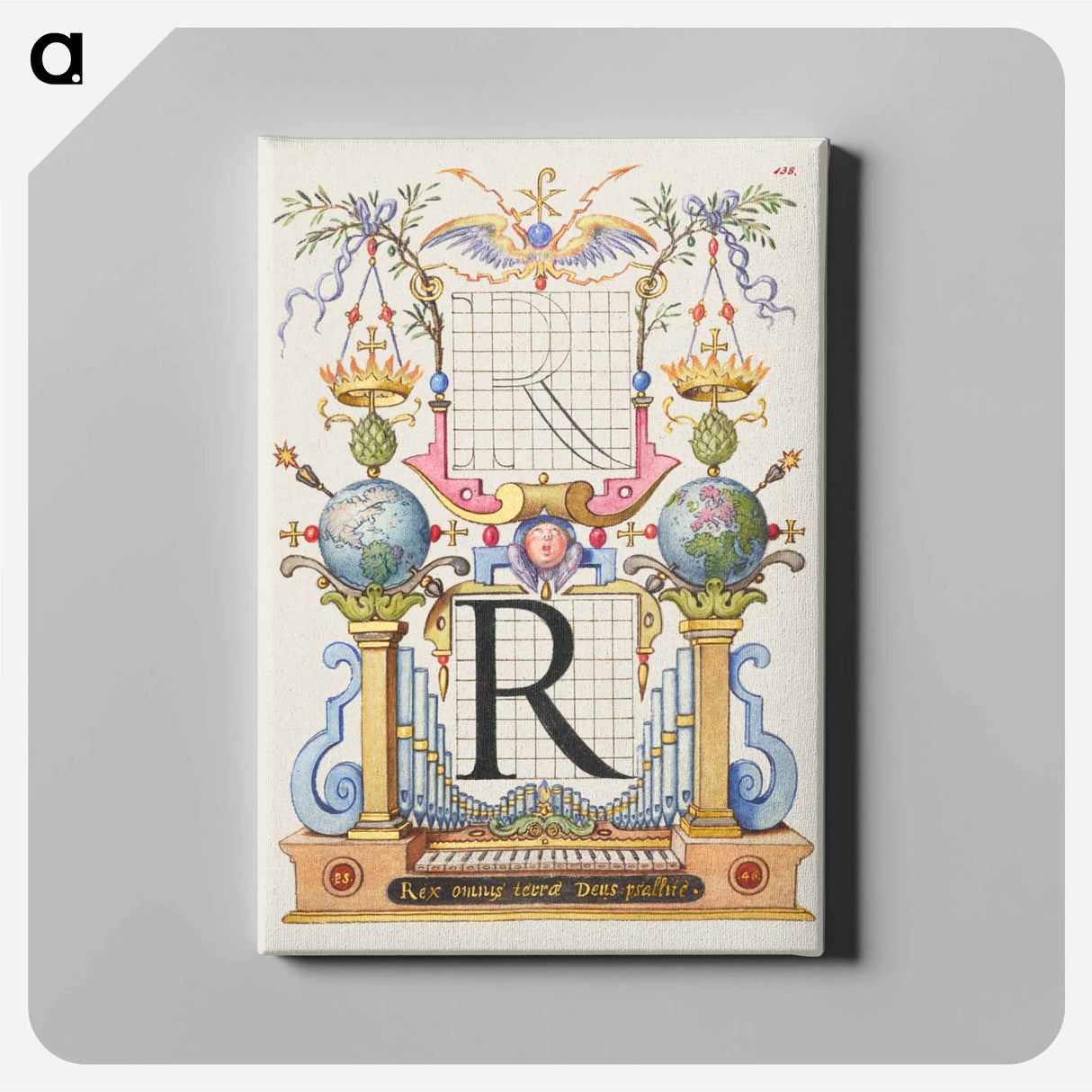 アートパネル-Guide for Constructing the Letter R from Mira Calligraphiae Monumenta
- 書道のお手本 Canvas.