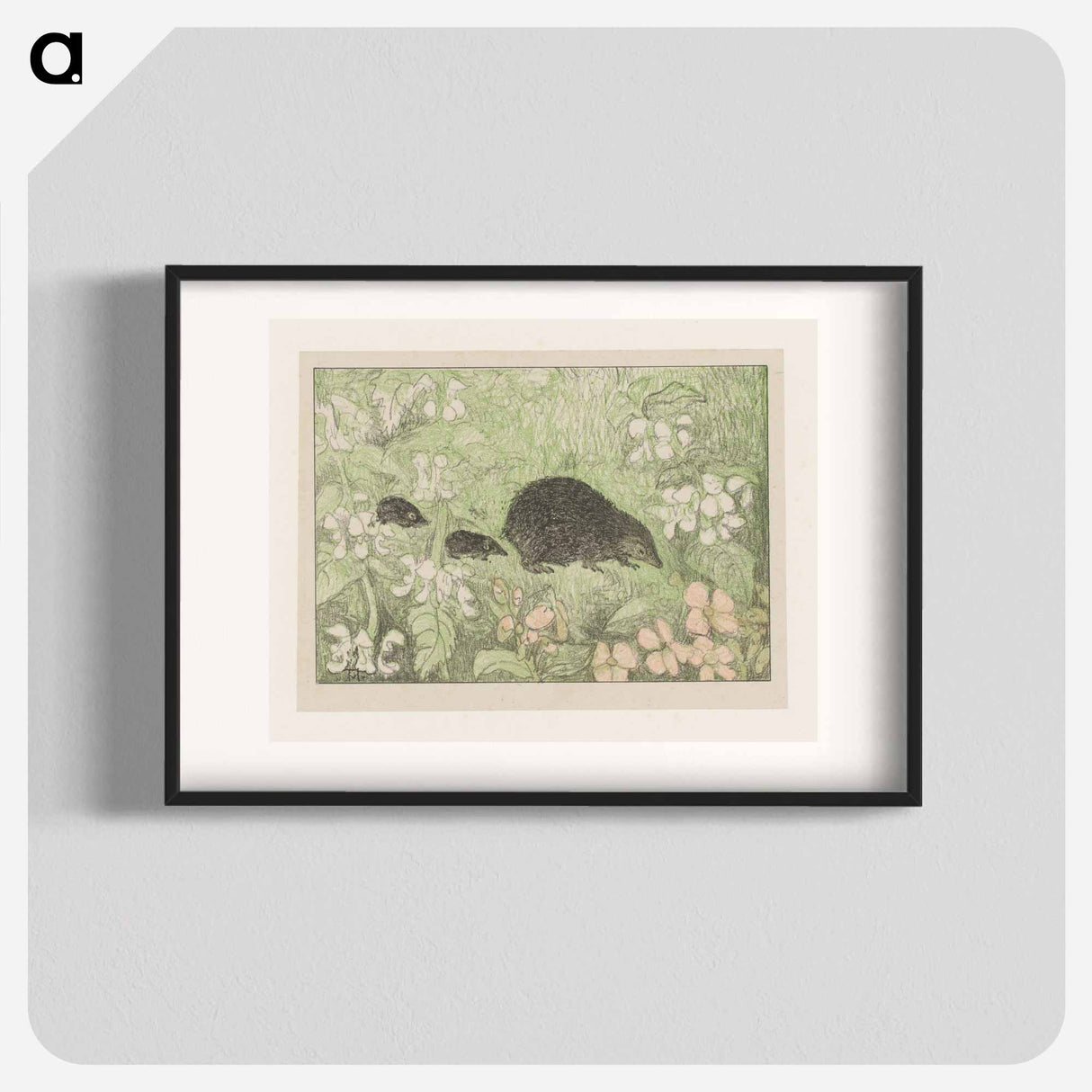 Egel met jongen - Theo van Hoytema Poster.